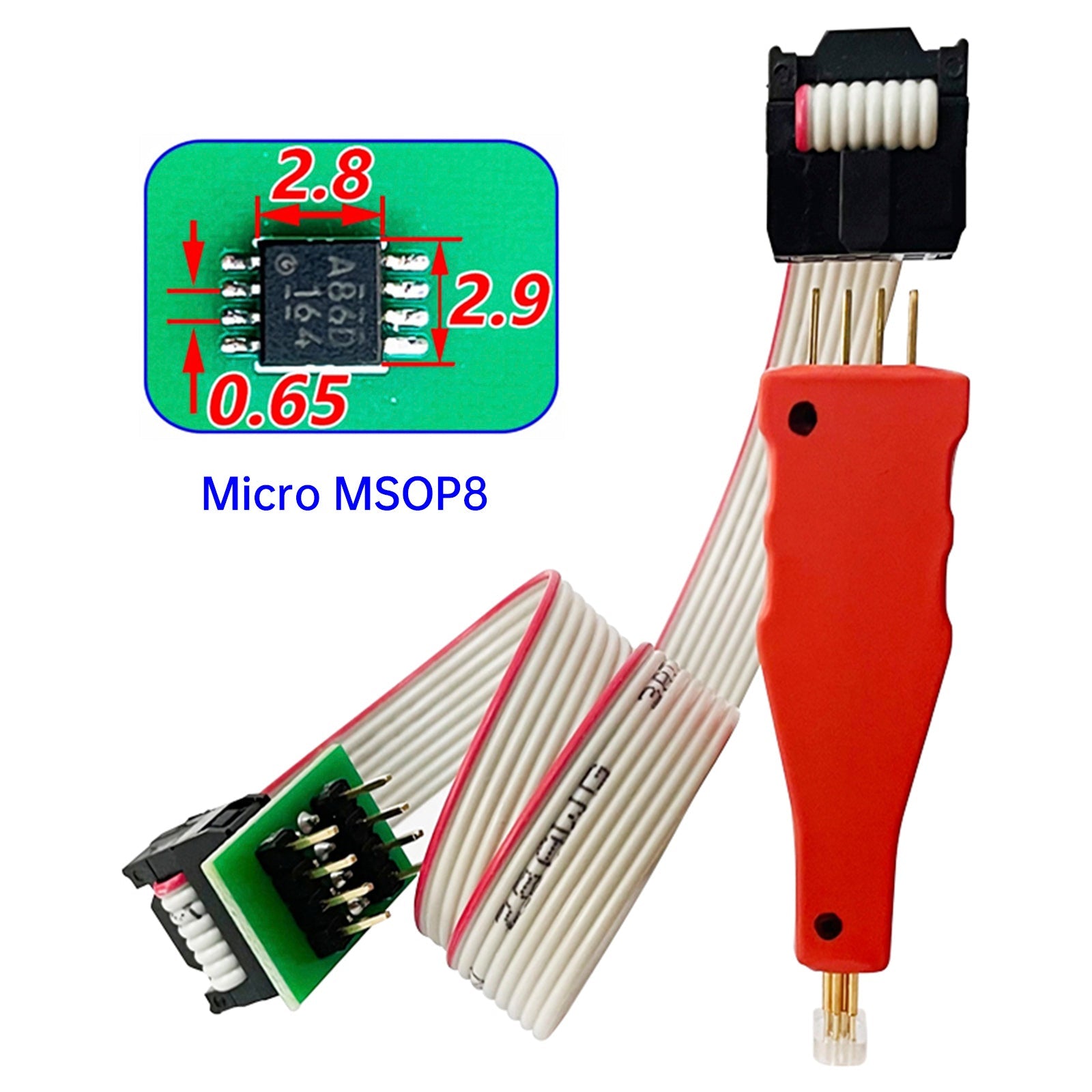 TSSOP8/MSOP8 Chip Burn Test Probe Micro Chip Spring Pin Car Connection Cable