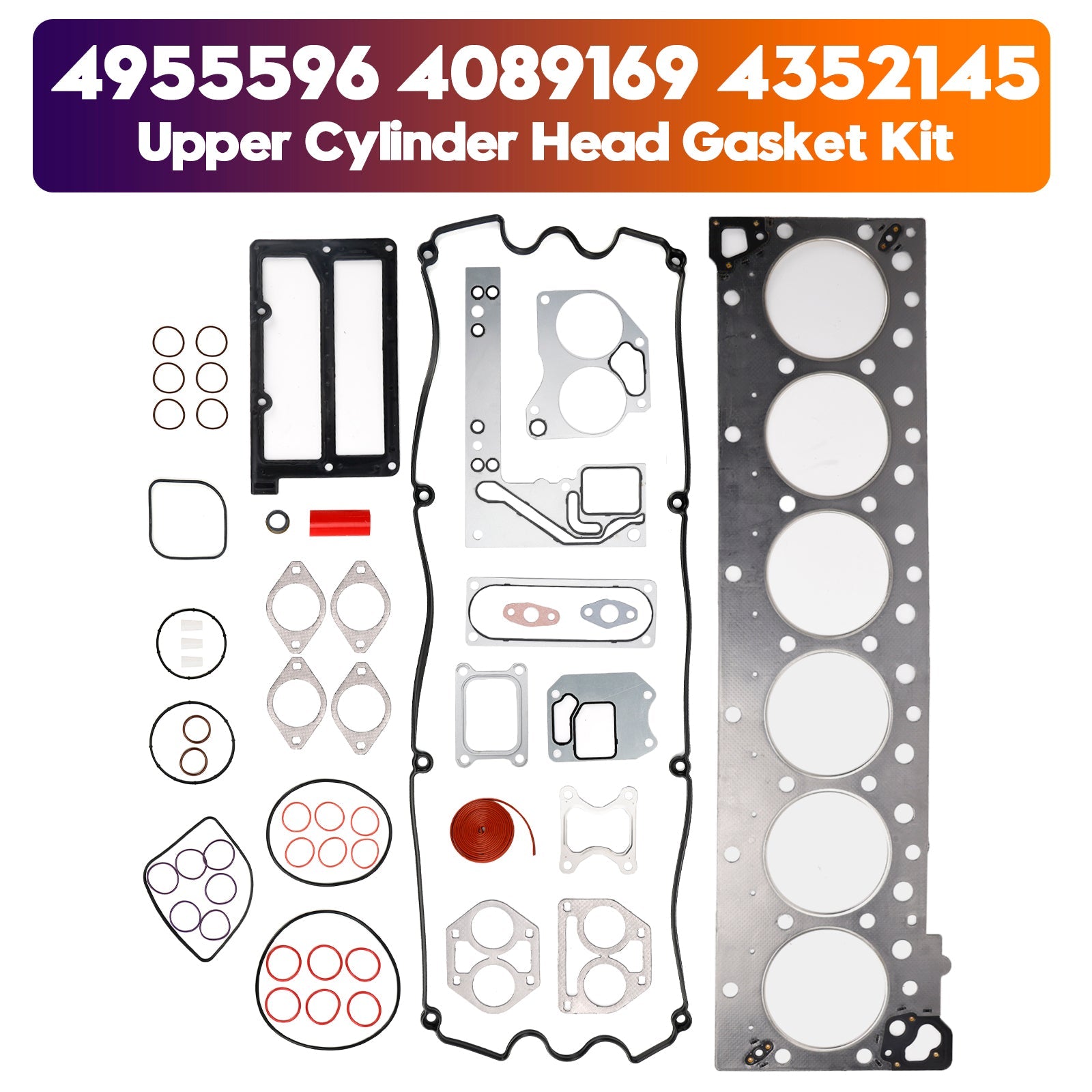 Upper Cylinder Head Gasket Kit for Cummins 15L ISX QSX 4955596 4089169 4352145