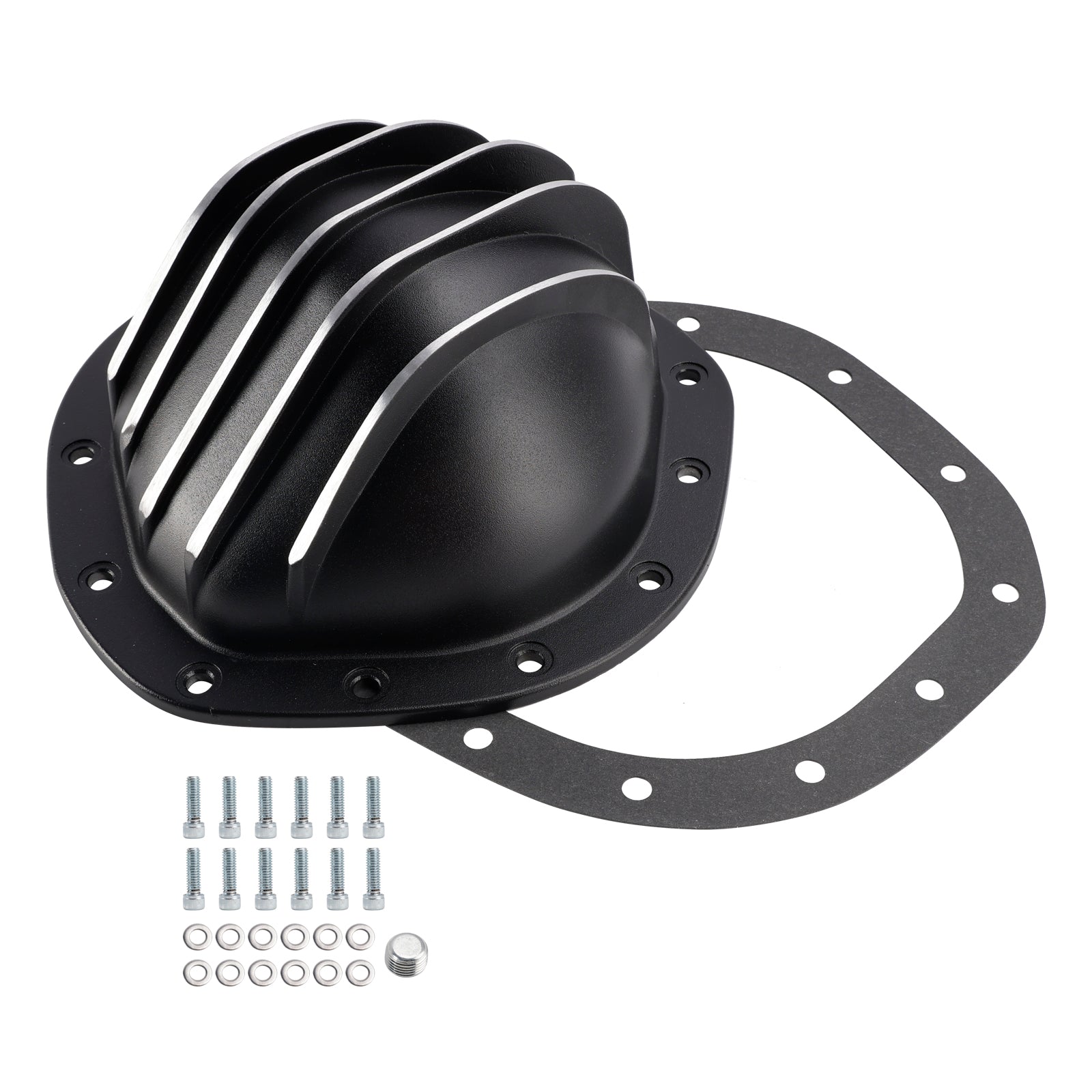 12 Bolt Black Aluminum Differential Rear End Cover For GM Chevy C10 8.75" truck