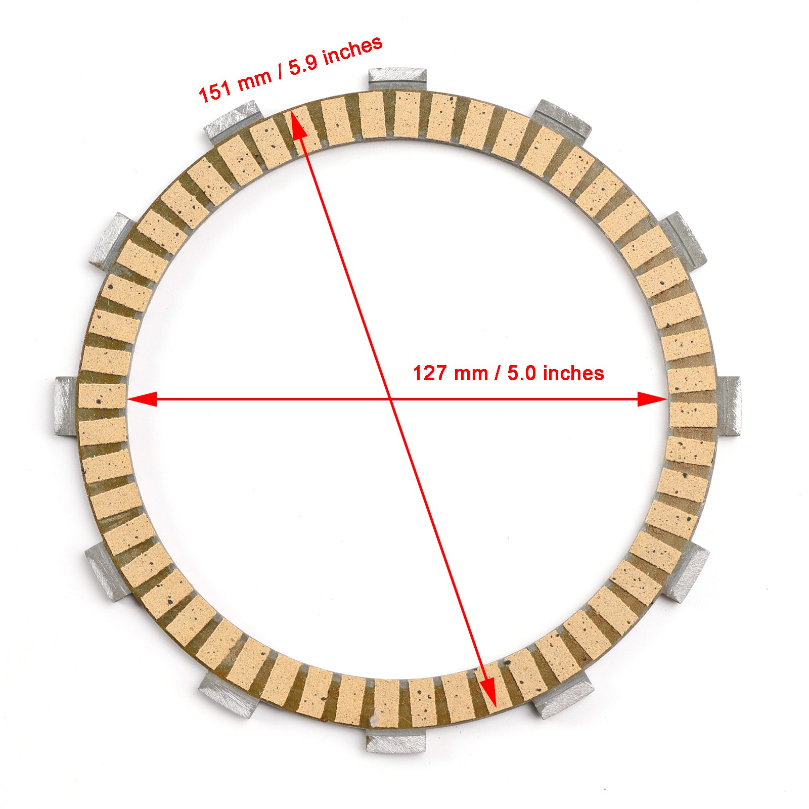 Clutch Friction Plate Kit for Kawasaki ZX1400 ZZR1400 06-23 Ninja ZX-14 2006-11