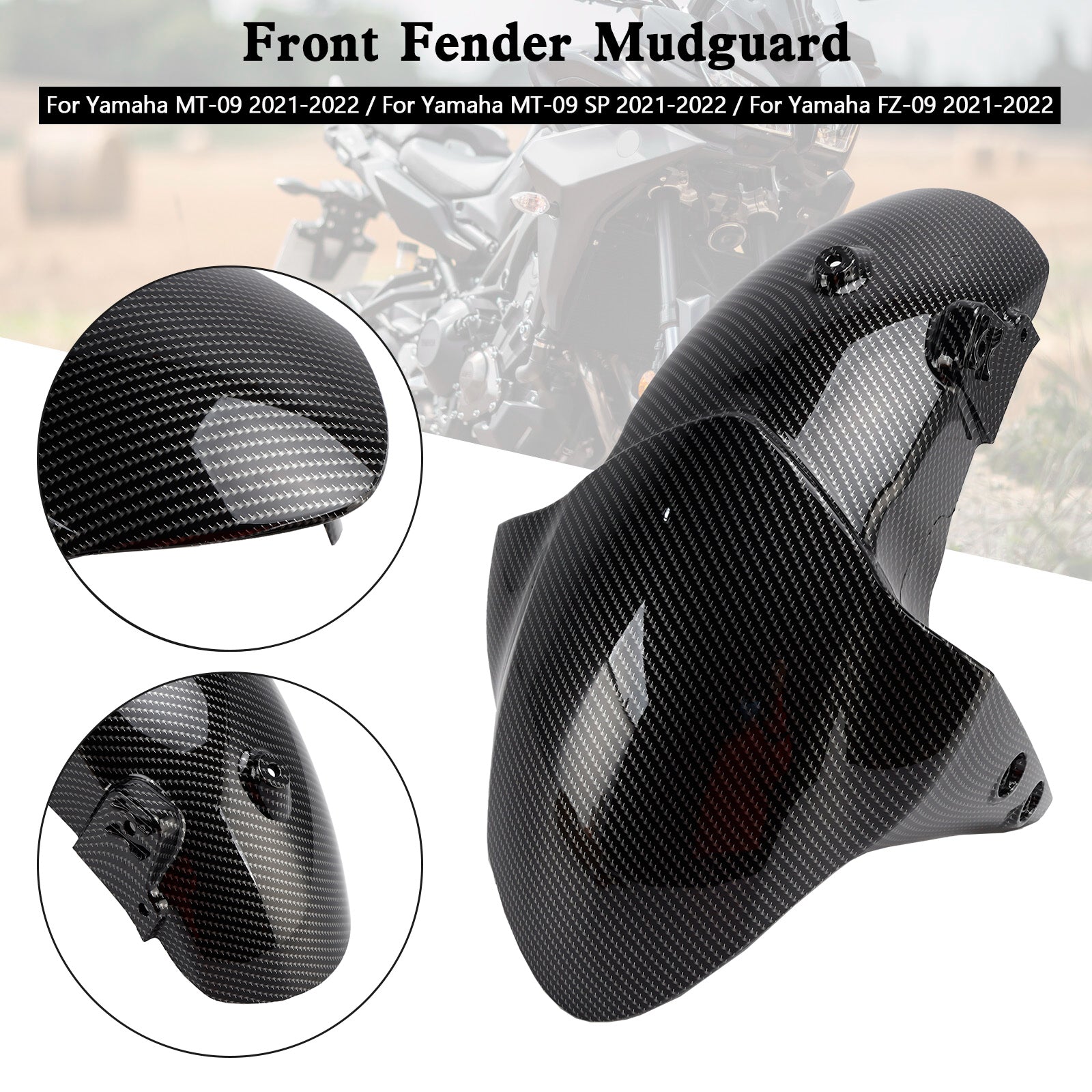 2021-2022 야마하 MT-09 FZ-09 MT09 SP 프론트 펜더 머드가드 페어링