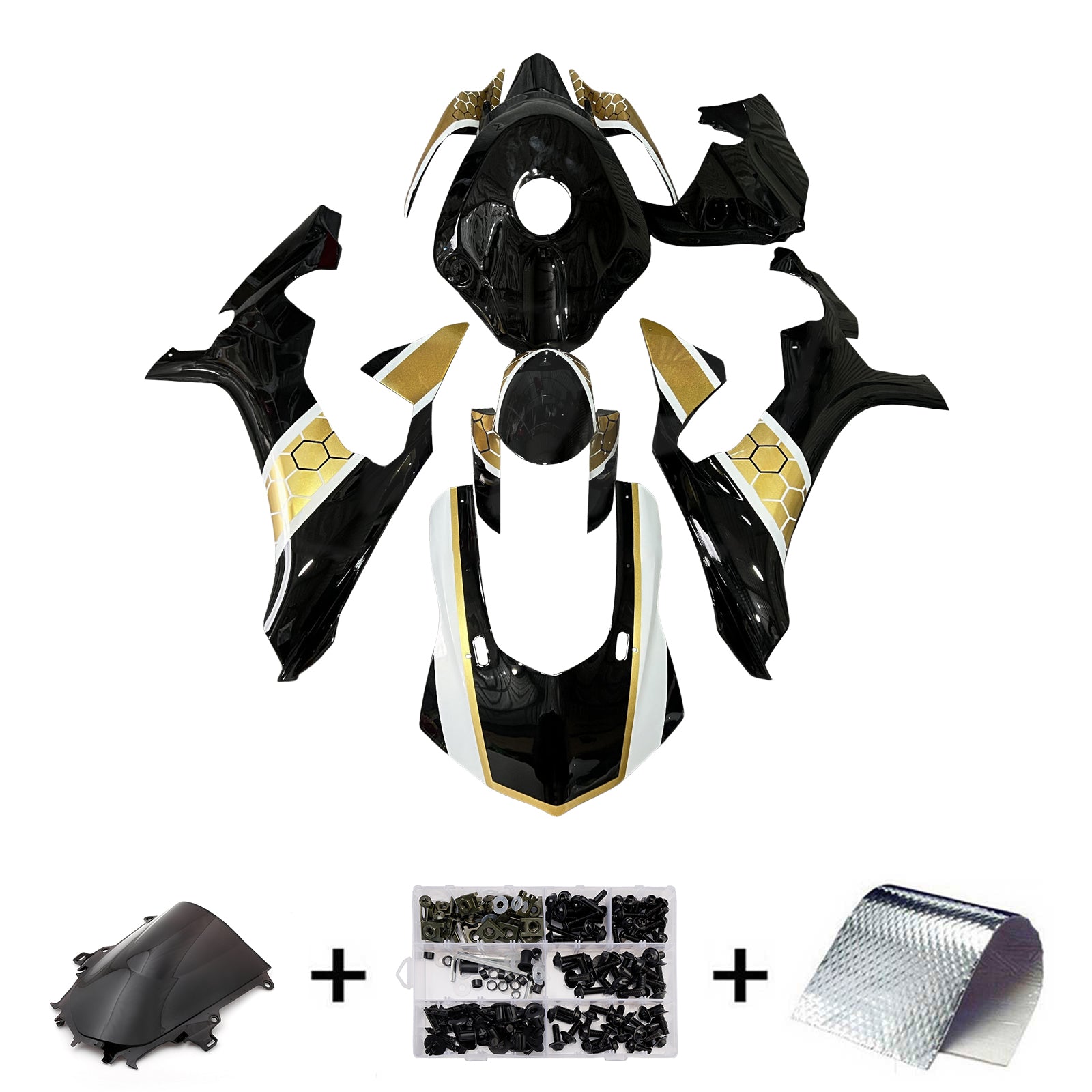 Injection Fairing Kit Bodywork Plastic ABS For Yamaha YZFR1 YZF-R1 2015-2019
