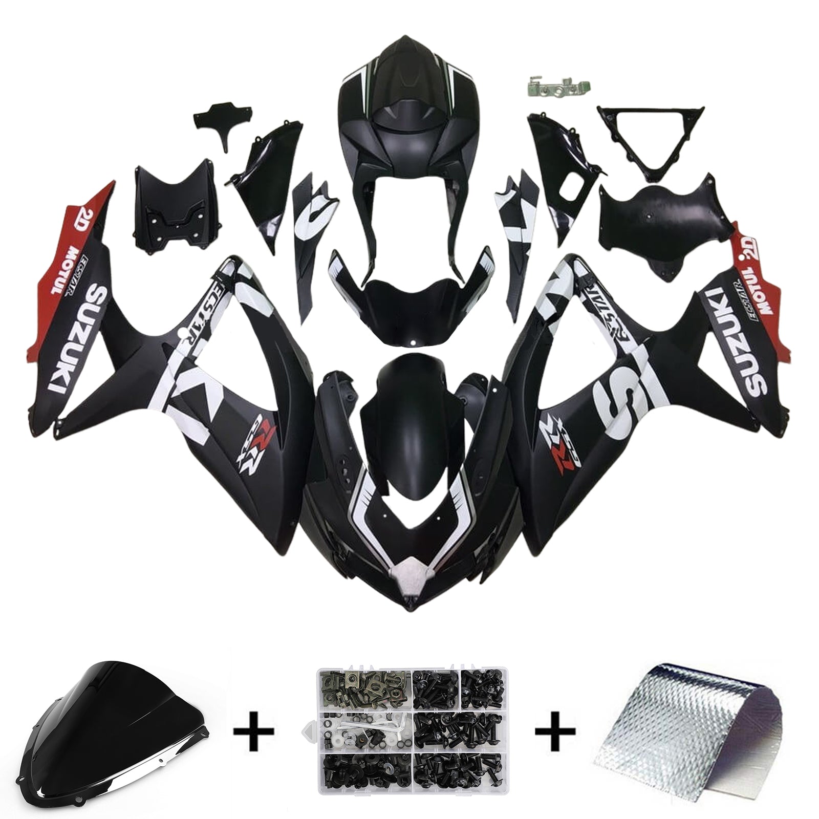 Amotopart Suzuki GSXR 600/750 2008-2010 K8 Fairing Kit Bodywork Plastic ABS