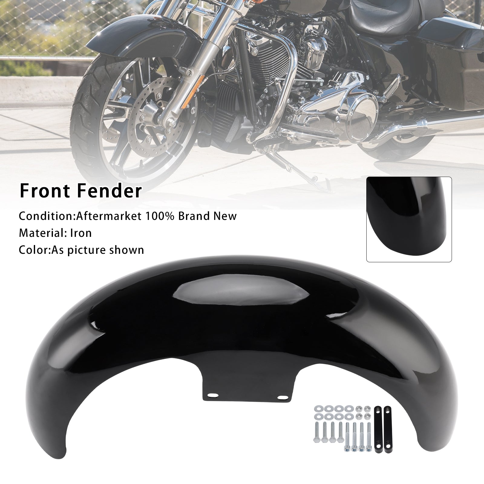 2023-2025 Harley Touring CVO Road Glide FLTRXSE FLTRXSTSE 19" Wrap Front Fender Iron