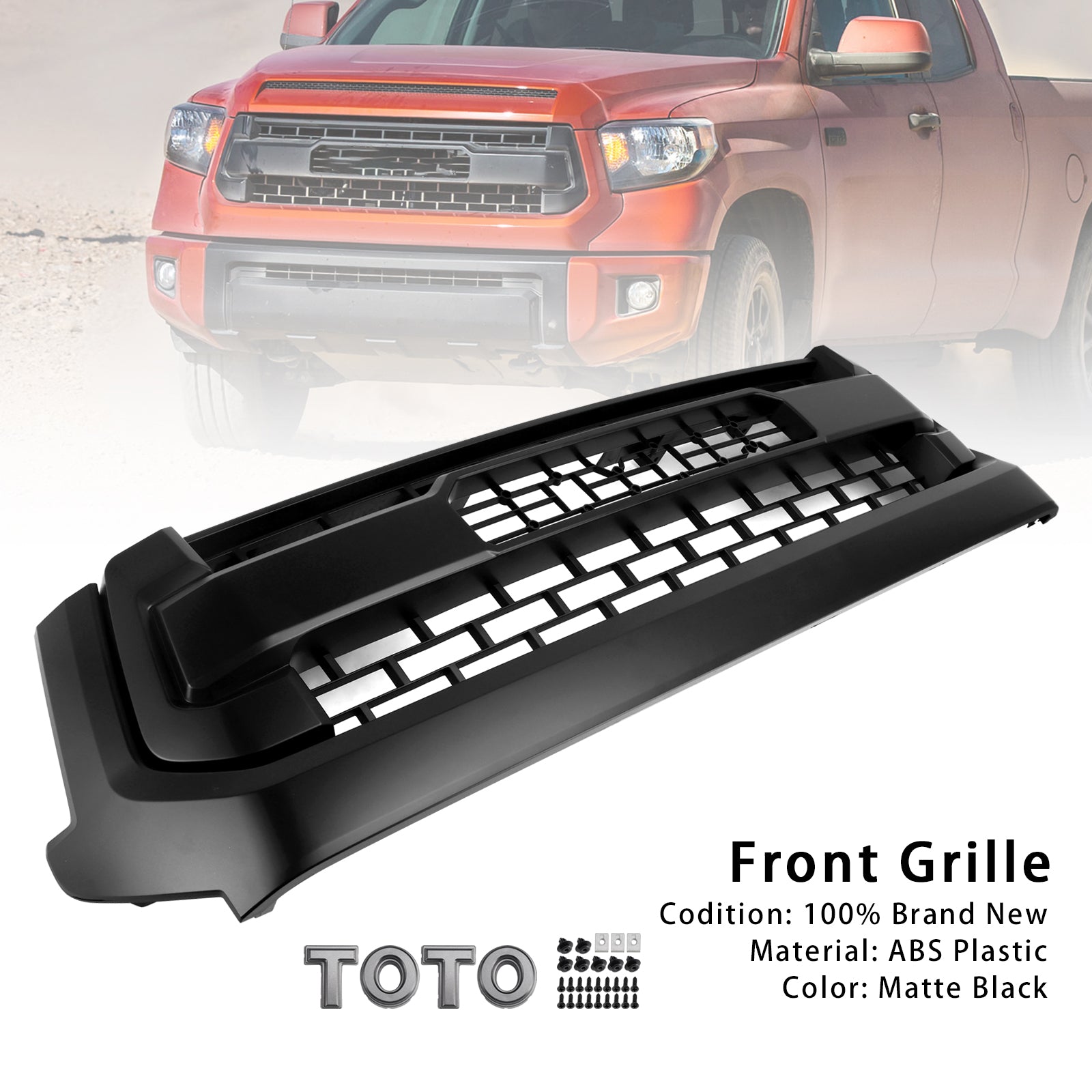 2014-2018 Toyota Tundra TRD PRO Matte Black Honeycomb Front Grill Grille