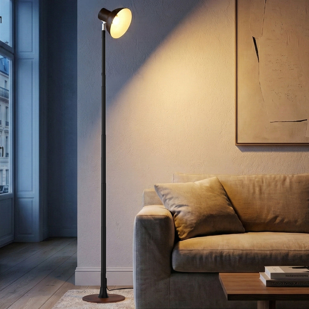 Dimmable for Living Room/Office-Walnut/Black Adjustable LED Floor & Table Lamp 3 Colors