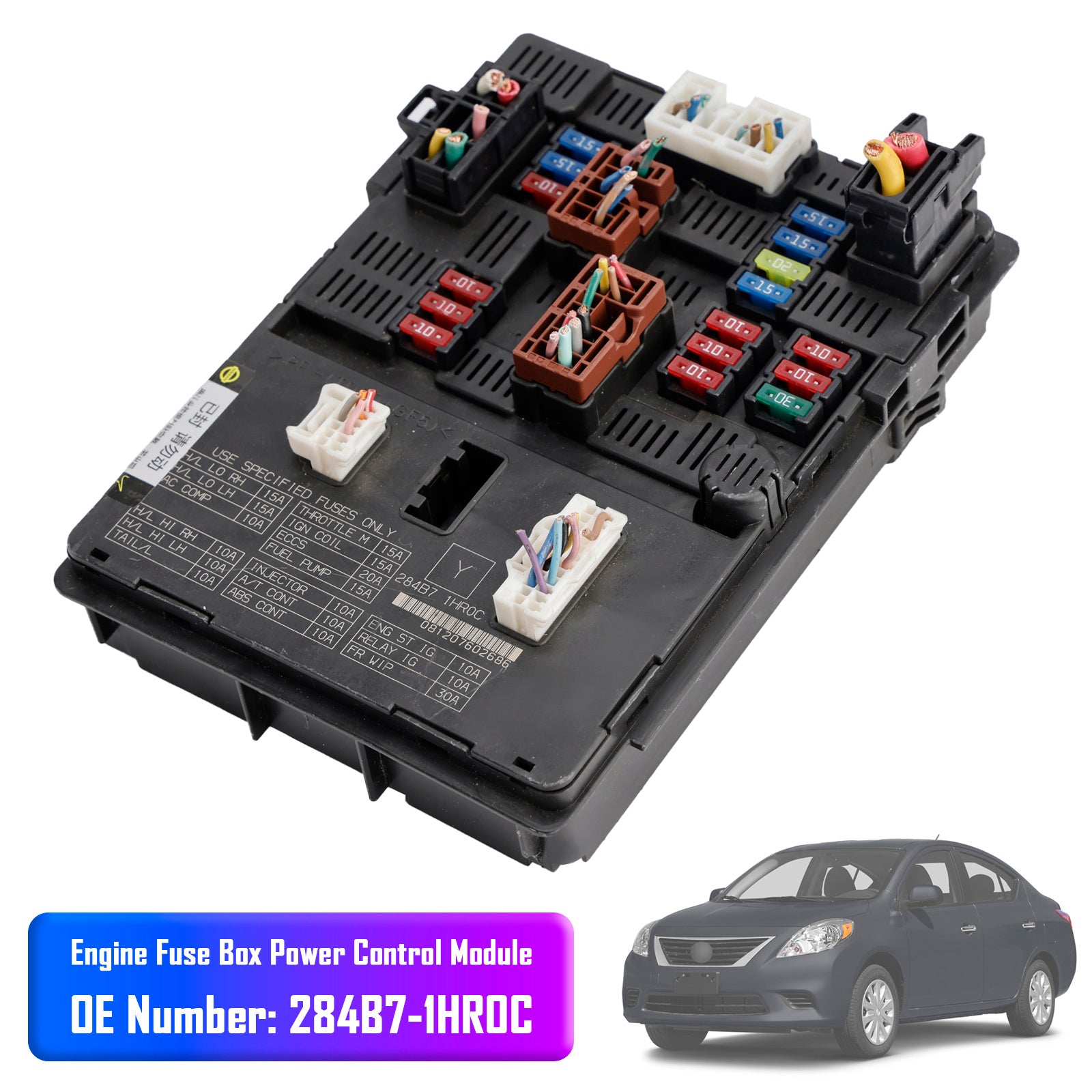 Engine Fuse Box Power Control Module 284B7-1HR0C For Nissan Versa 1.6L 13-19