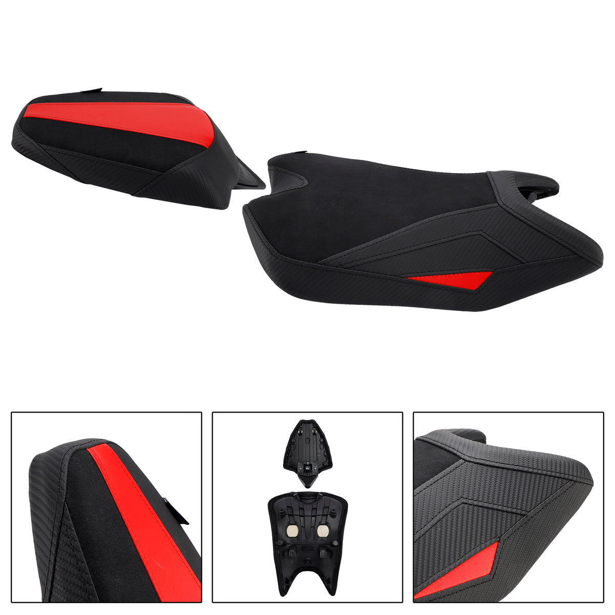 2024-2025 For Aprilia Rs457 Rs 457 Driver&Passenger Seat Kit Cushion Pu Fit Red