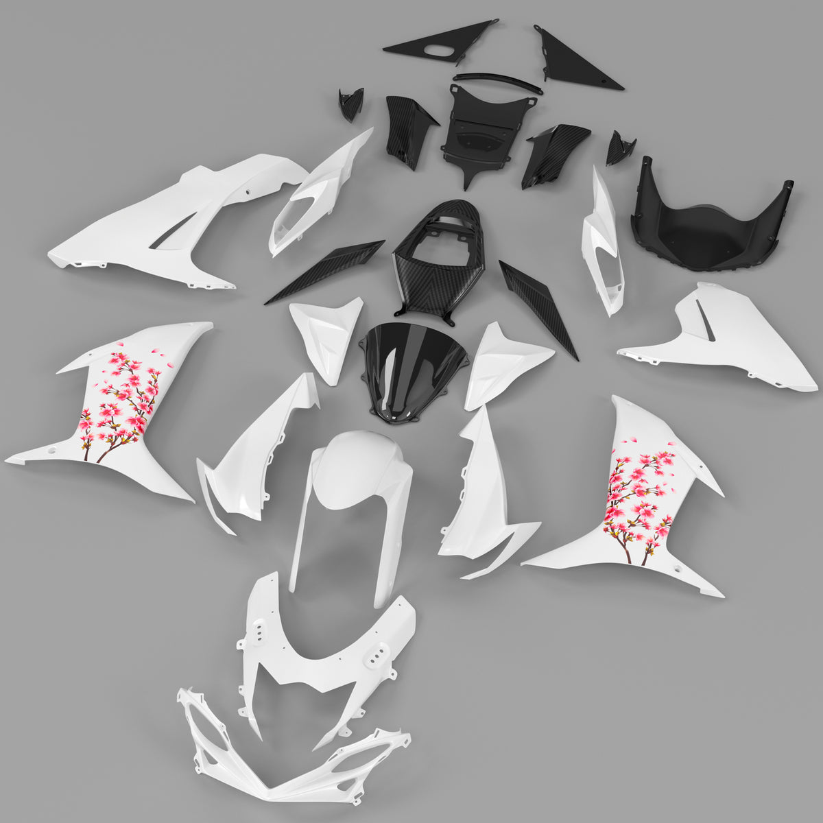 White Injection Fairing Kit Bodywork Plastic ABS For Suzuki GSXR 600/750 2011-2026 K11