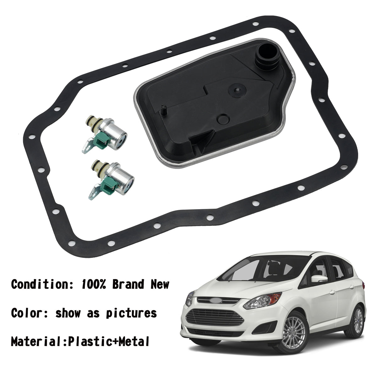 2x Solenoids & Filter Automatic Transmission Gearbox 4F27E For Ford Focus Mazda Generic