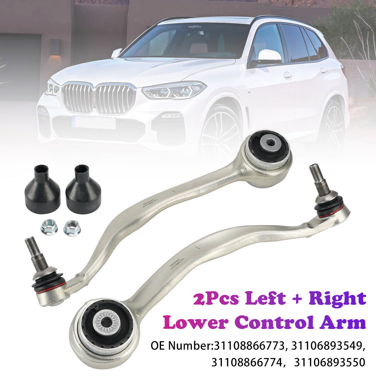 2019-2024 BMW X5 G05 X6 G06 X7 G07 2Pcs Left + Right Lower Control Arm