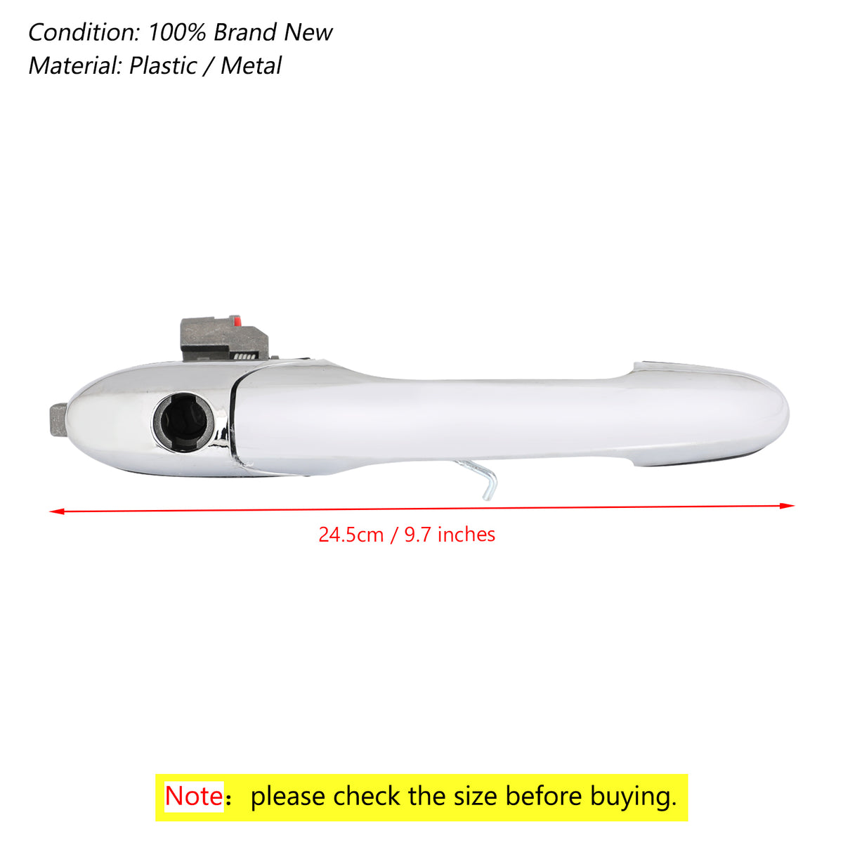 Right Driver Side Chrome Outer Door Handle 735592012 Fits For Fiat 500 Offside Generic