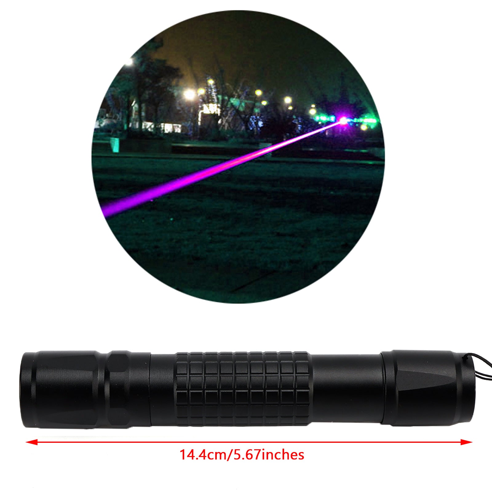5MW 405NM Azul Púrpura Puntero Láser Pluma Luz de Haz Visible