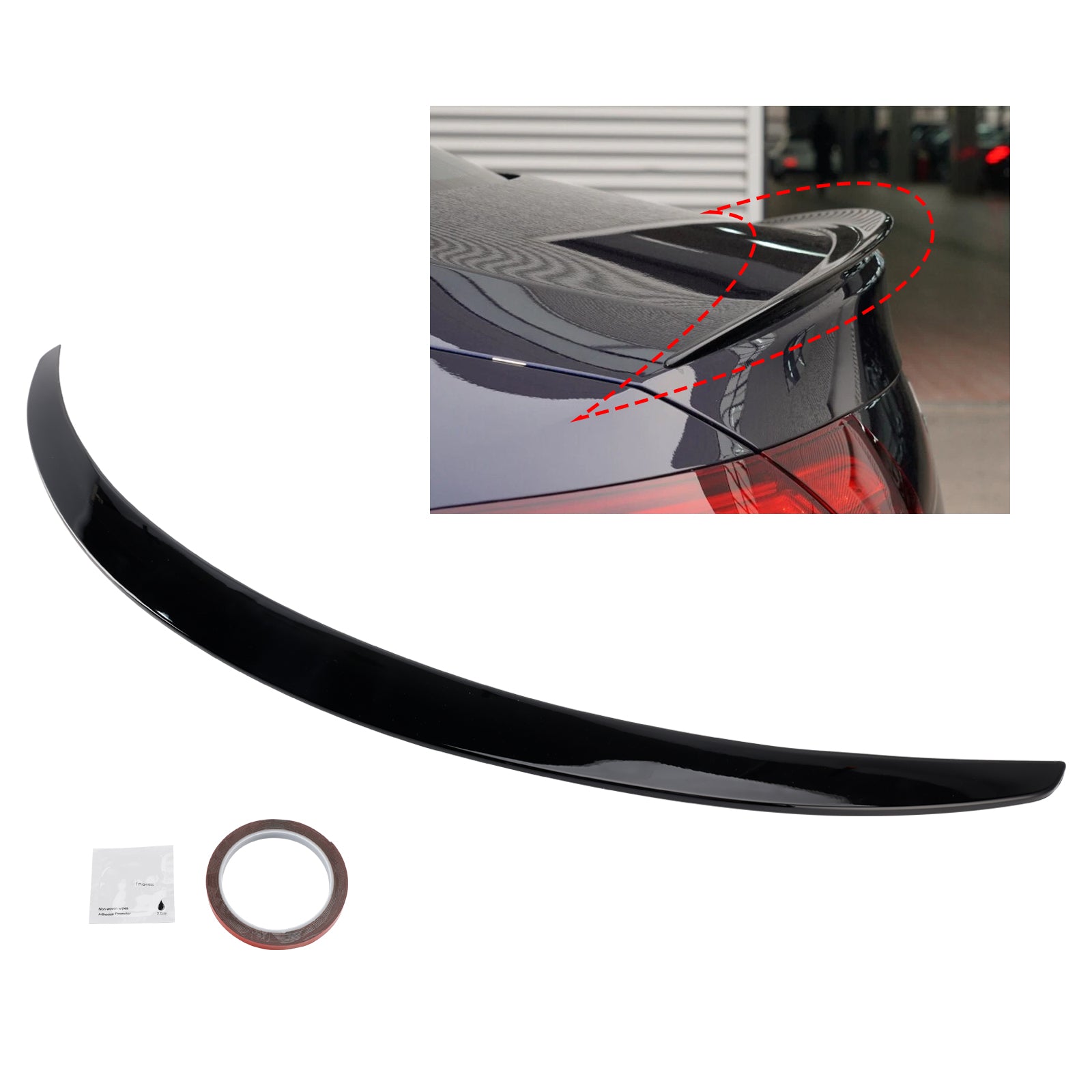 2014-2021 Mercedes-Benz C-Class W205 C205 Coupe Gloss Black Rear Spoiler