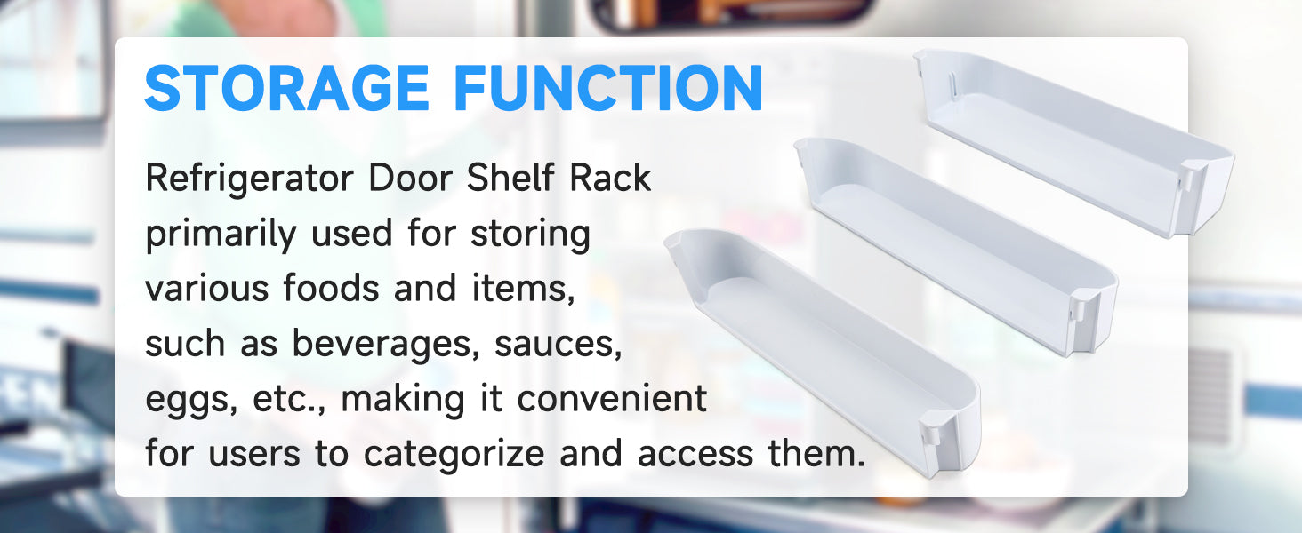 Replacement Refrigerator Door Shelf Kit for Dometic Refrigerator Freezer/Upper/Bottom Door Shelf 29325760166 For Dometic DM2652/ DM2852/ RGE400/ RK400/ RM2451/ RM2452/ RM2453 / RM2551
