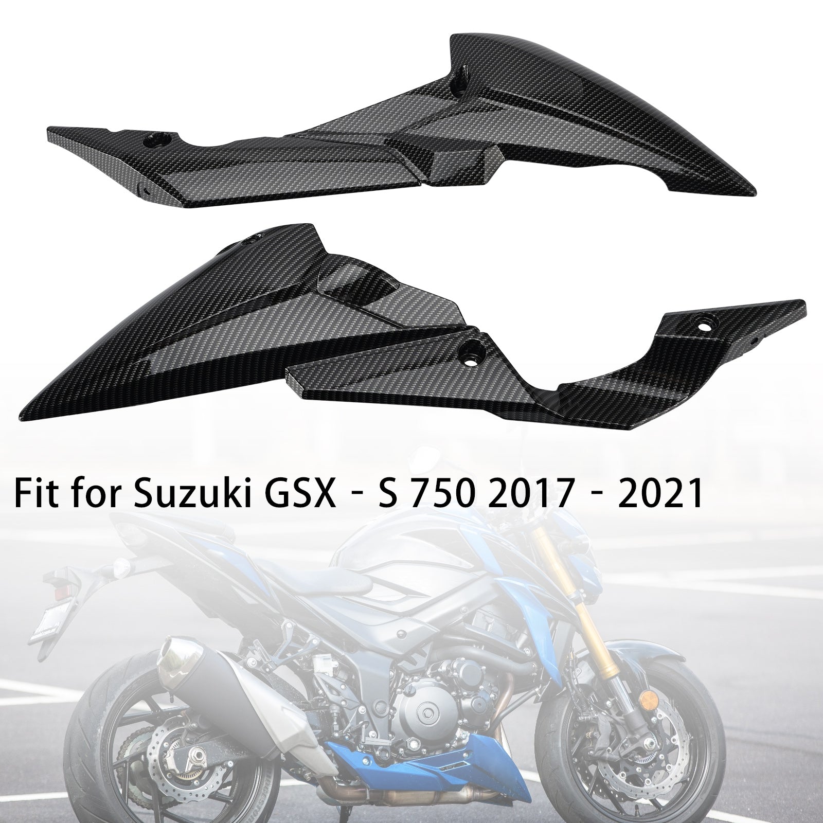 Carenado protector de vientre de aceite inferior para Suzuki GSXS GSX-S750 2017-2021 carbono