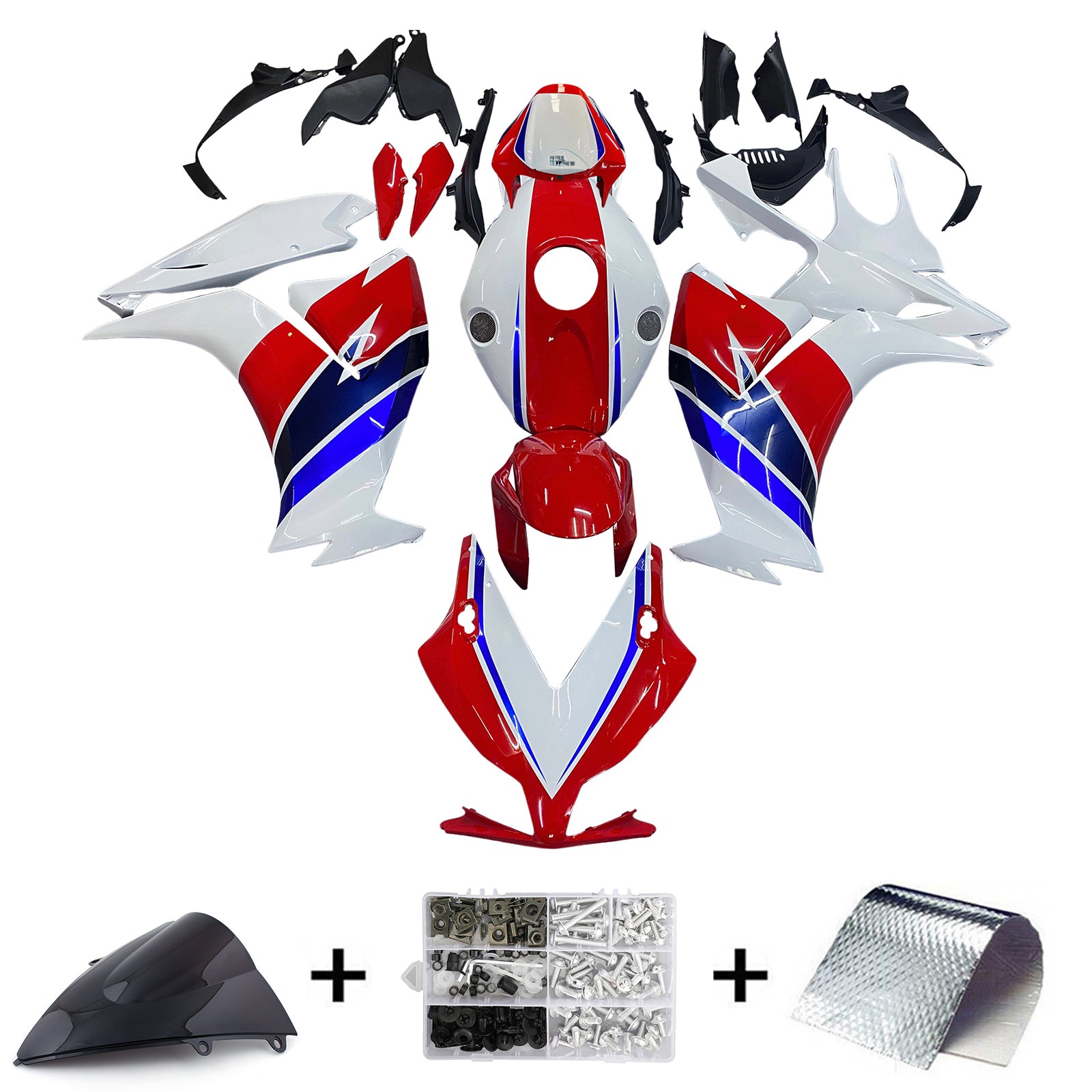 페어링 2012-2016 혼다 CBR1000RR HRC 화이트 레드 블루 제네릭