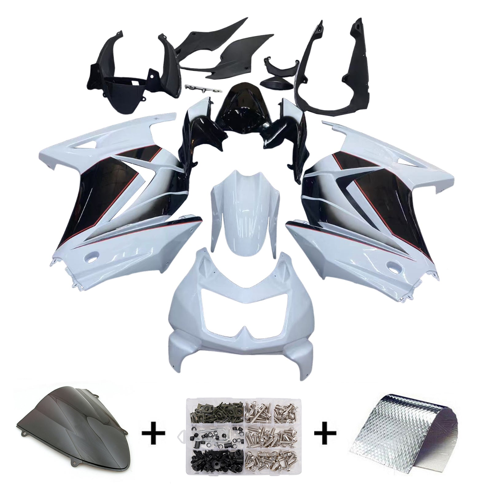 2008-2012 EX250 / Ninja 250R Bodywork Fairing ABS Injection Molded Plastics 4 Colors Generic