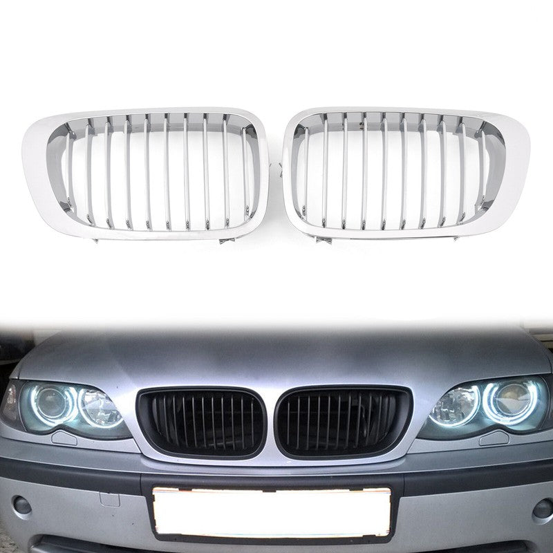 Front Fence Grill Grille Chrome For BMW E46 2 Doors 1998-2001 3 Series