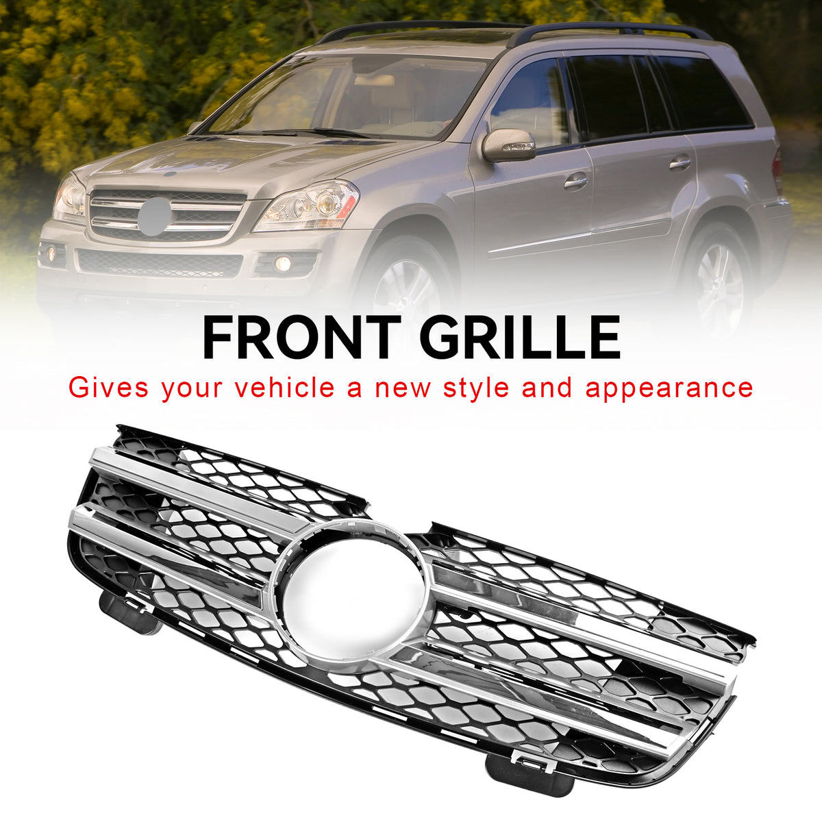 Mercedes Benz GL-Class X164 GL320 2007-2009 Front Bumper Grille Grill Chrome