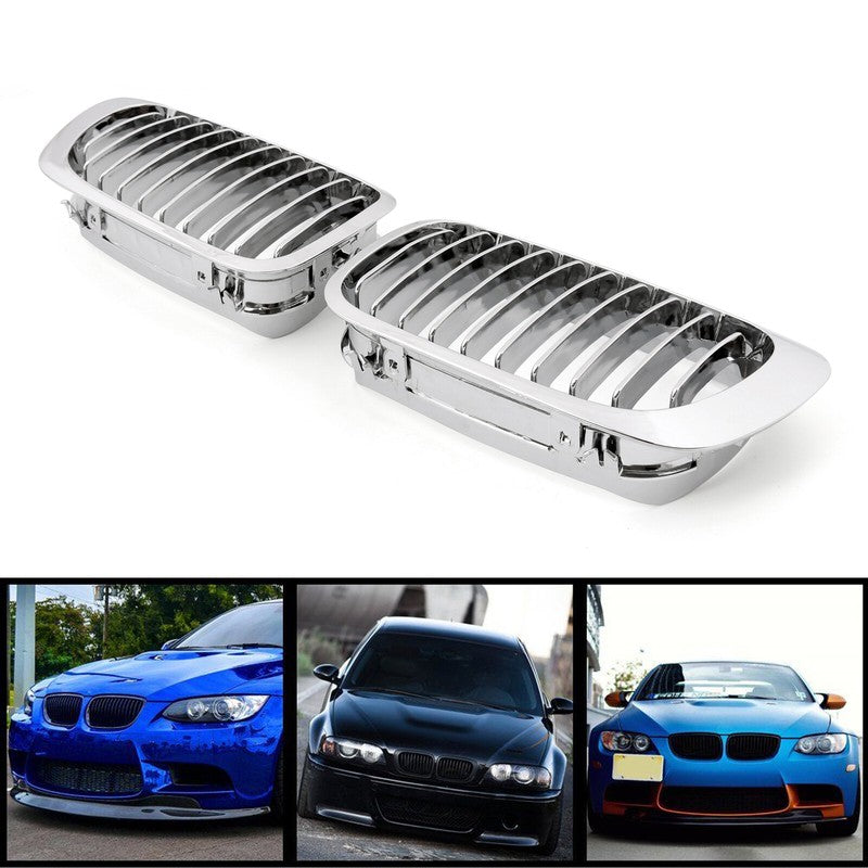Front Fence Grill Grille Chrome For BMW E46 2 Doors 1998-2001 3 Series