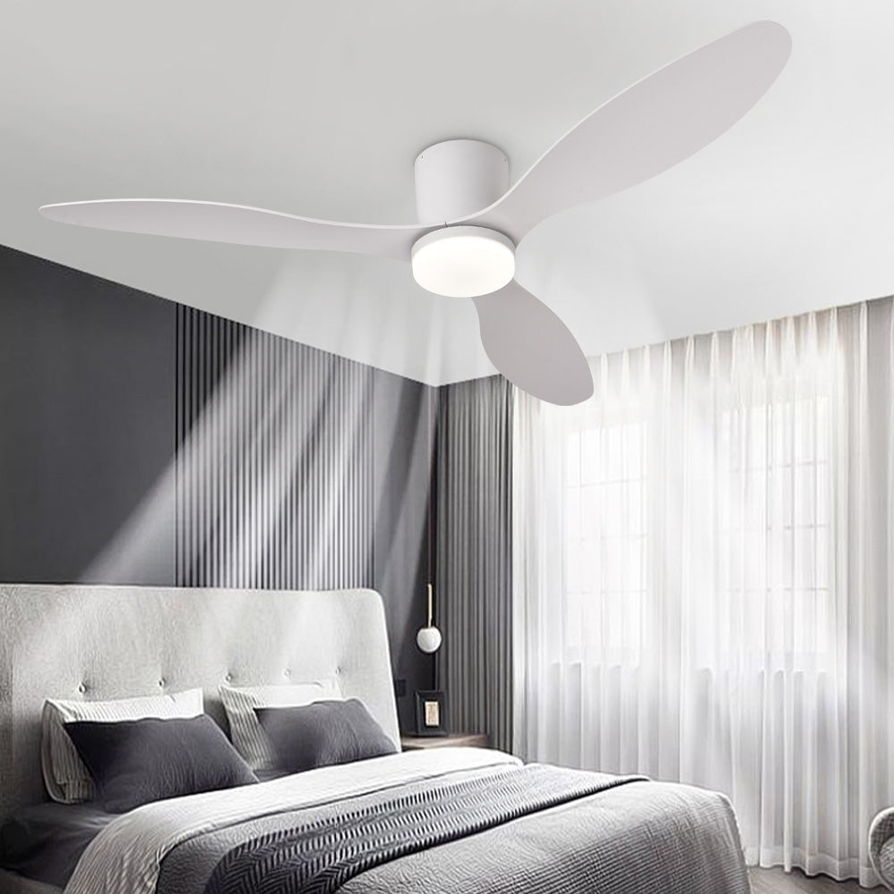 52" Profile Ceiling Fans with Lights Remote/App Control Dimmable LED DC Motor