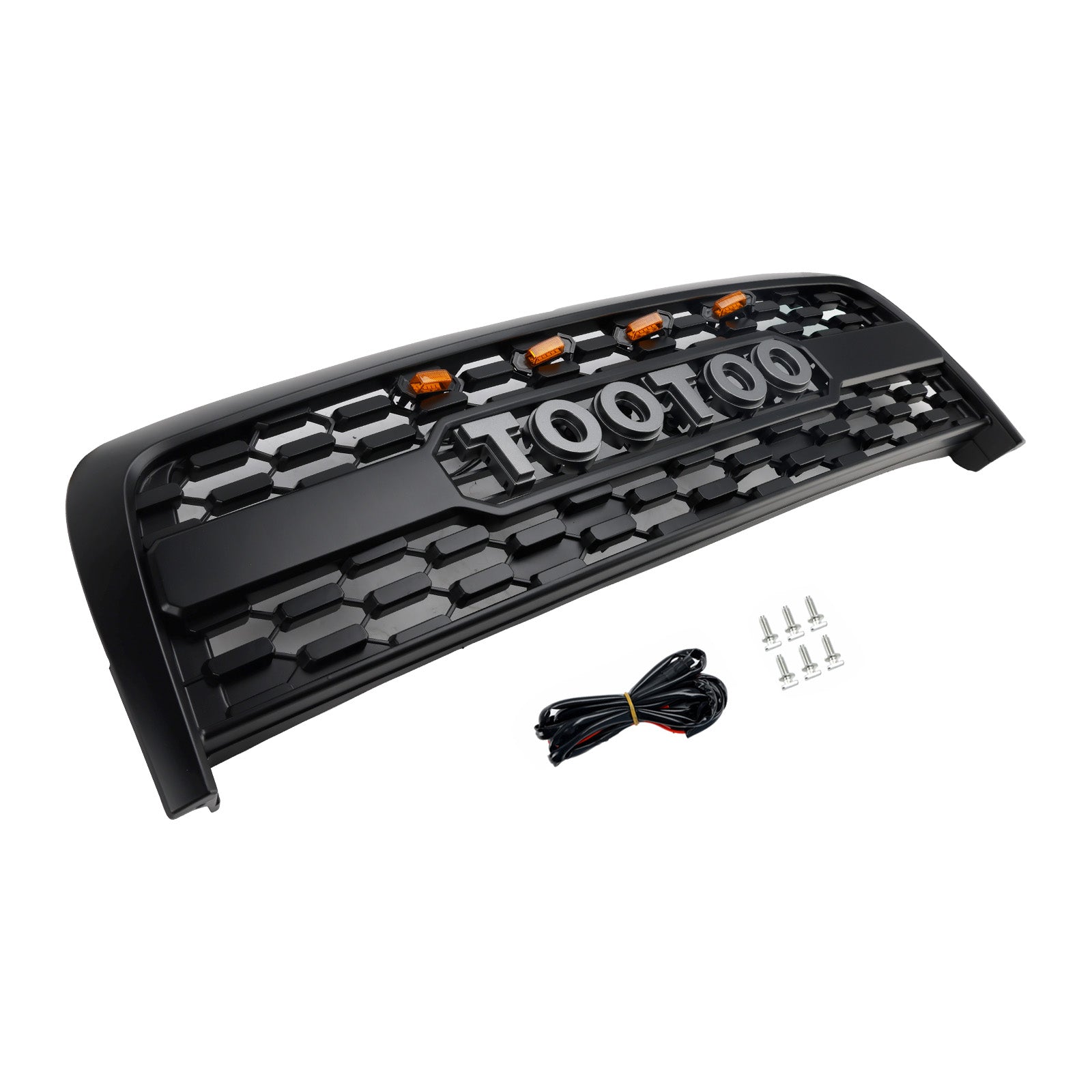 2003-2006 Toyota Tundra W/Light Matte Black Front Bumper Grill Grille