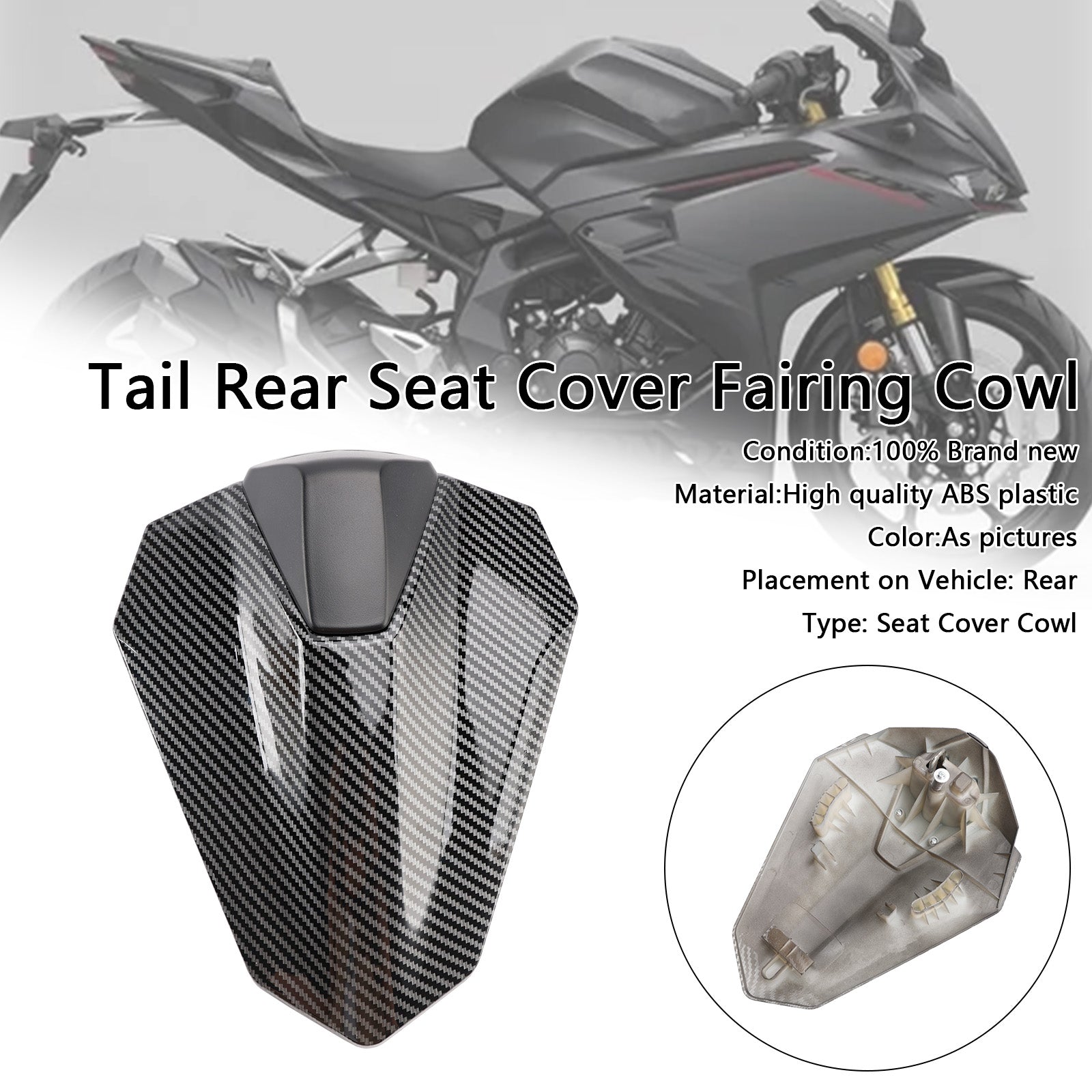 2023-2024 Honda CBR250RR Rear Tail Pillion Seat Fairing Cover