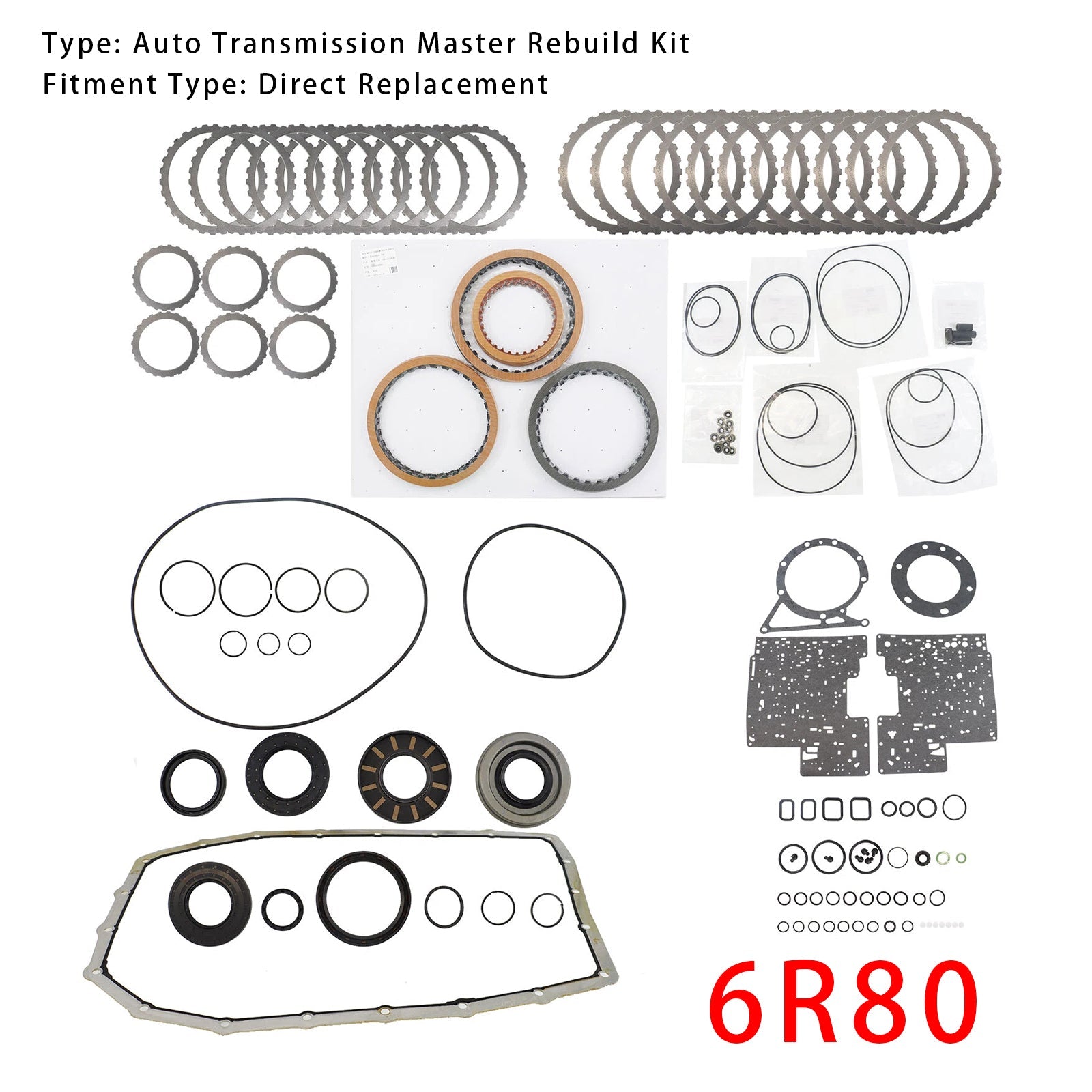 2012-2014 BT-50 2.1L 2.5L 3.0L 3.2L 6R80 Auto Transmission Master Rebuild Kit Clutch Plates