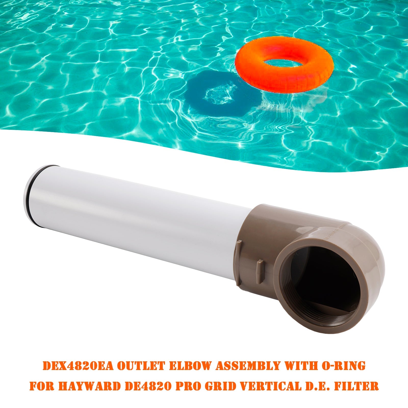 Hayward DE4820 Pro Grid Vertical D.E. Filter Outlet Elbow Assembly with O-ring DEX4820EA
