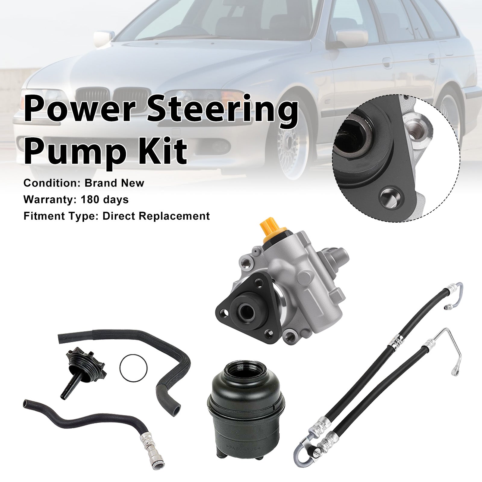 1996-2004 For BMW 5 Series E39 530i Power Steering Pump 32411094964