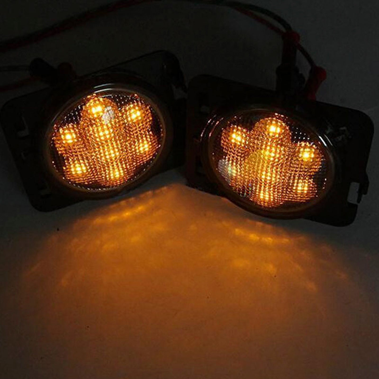 2007-2015 Wrangler JK 2x Front Fender Parking Side Marker LED Turn Light