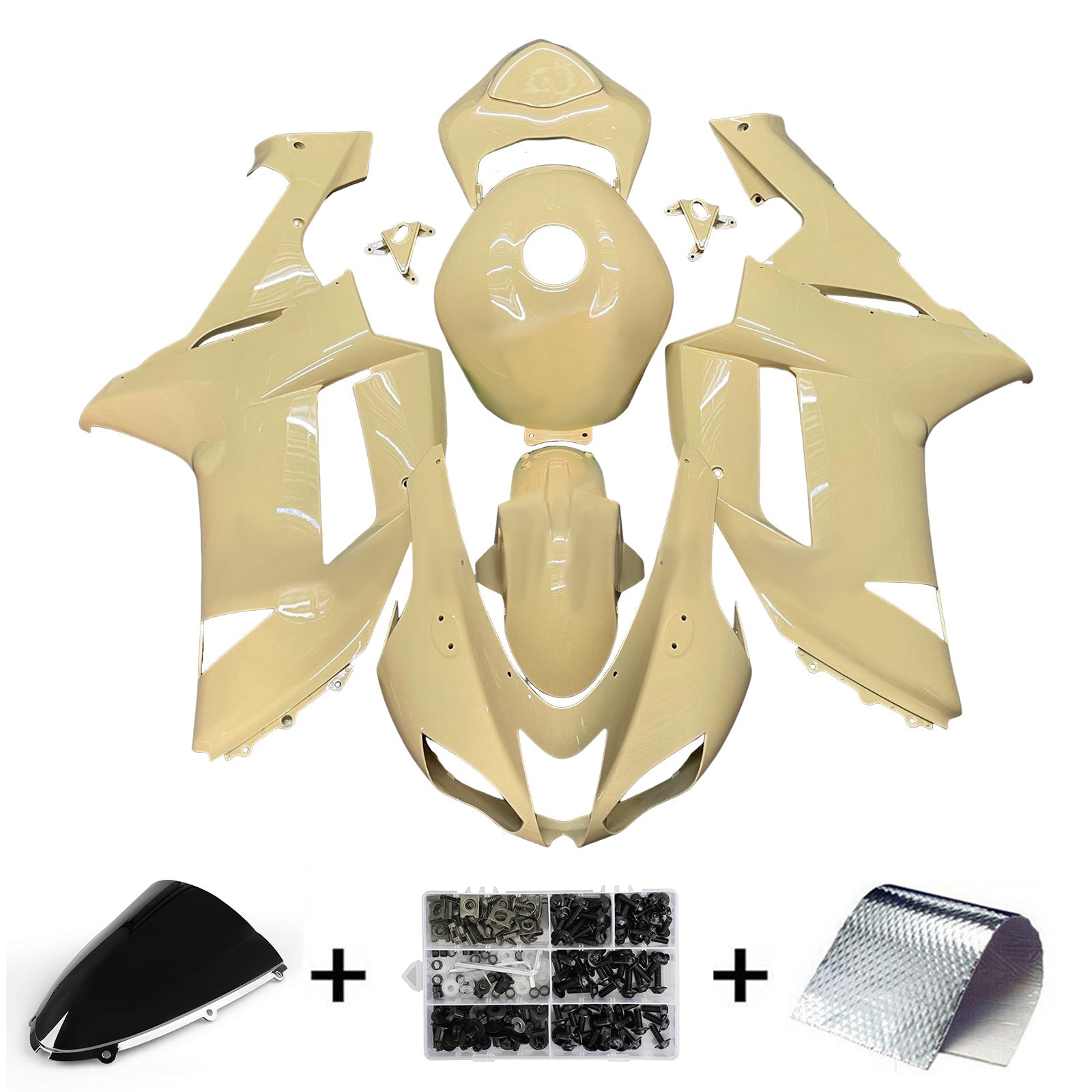 Injection Fairing Kit Bodywork Plastic ABS fit For Kawasaki ZX6R 636 2007-2008