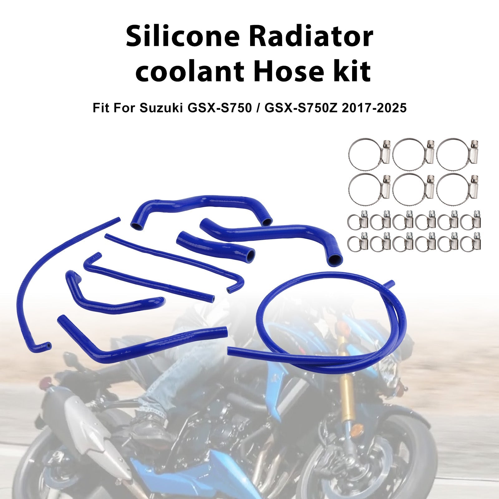 2017-2025 Suzuki GSX-S750/Z Silicone Radiator coolant Hose kit