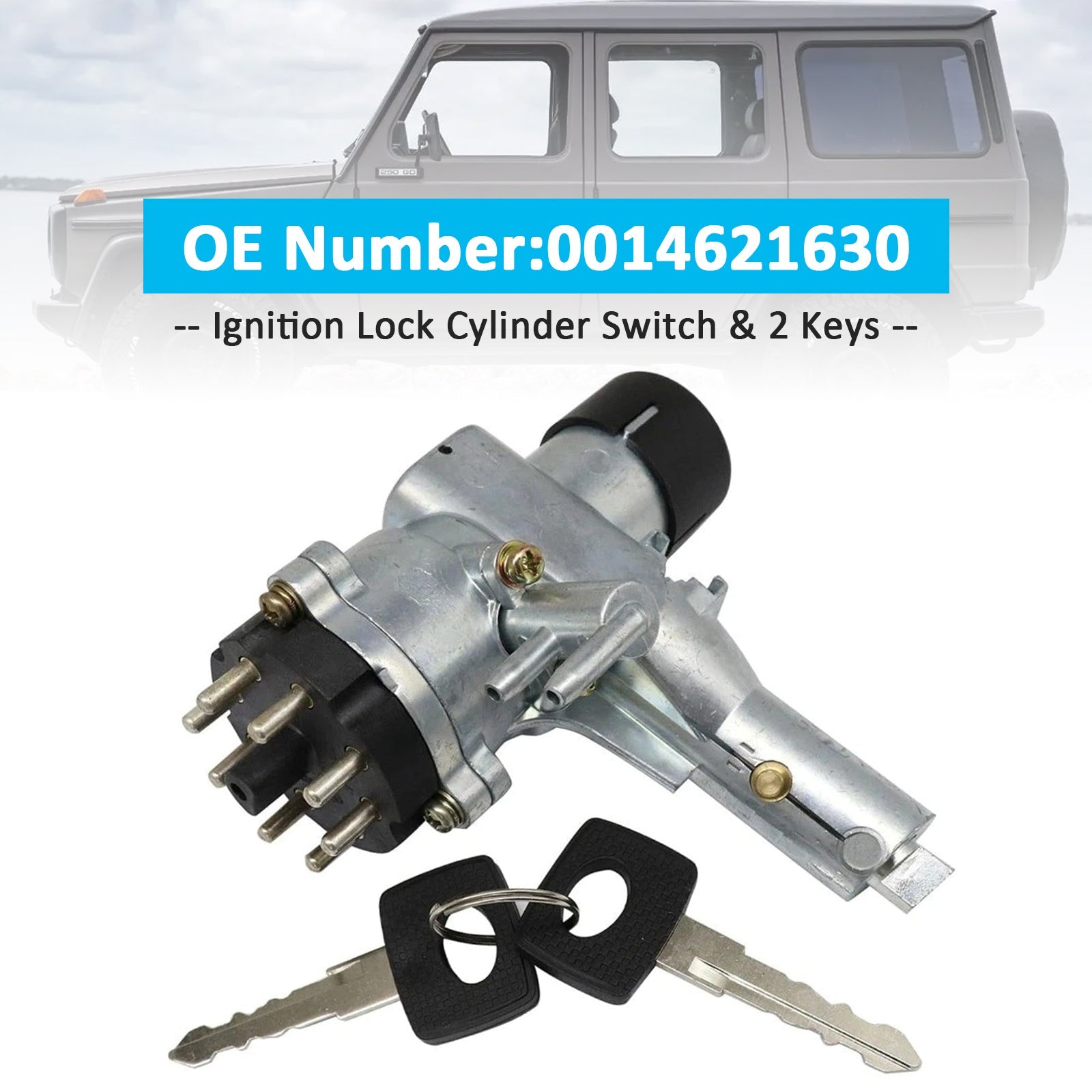 Ignition Lock Cylinder Switch & 2 Keys 0014621630 For Mercedes G-Class W463