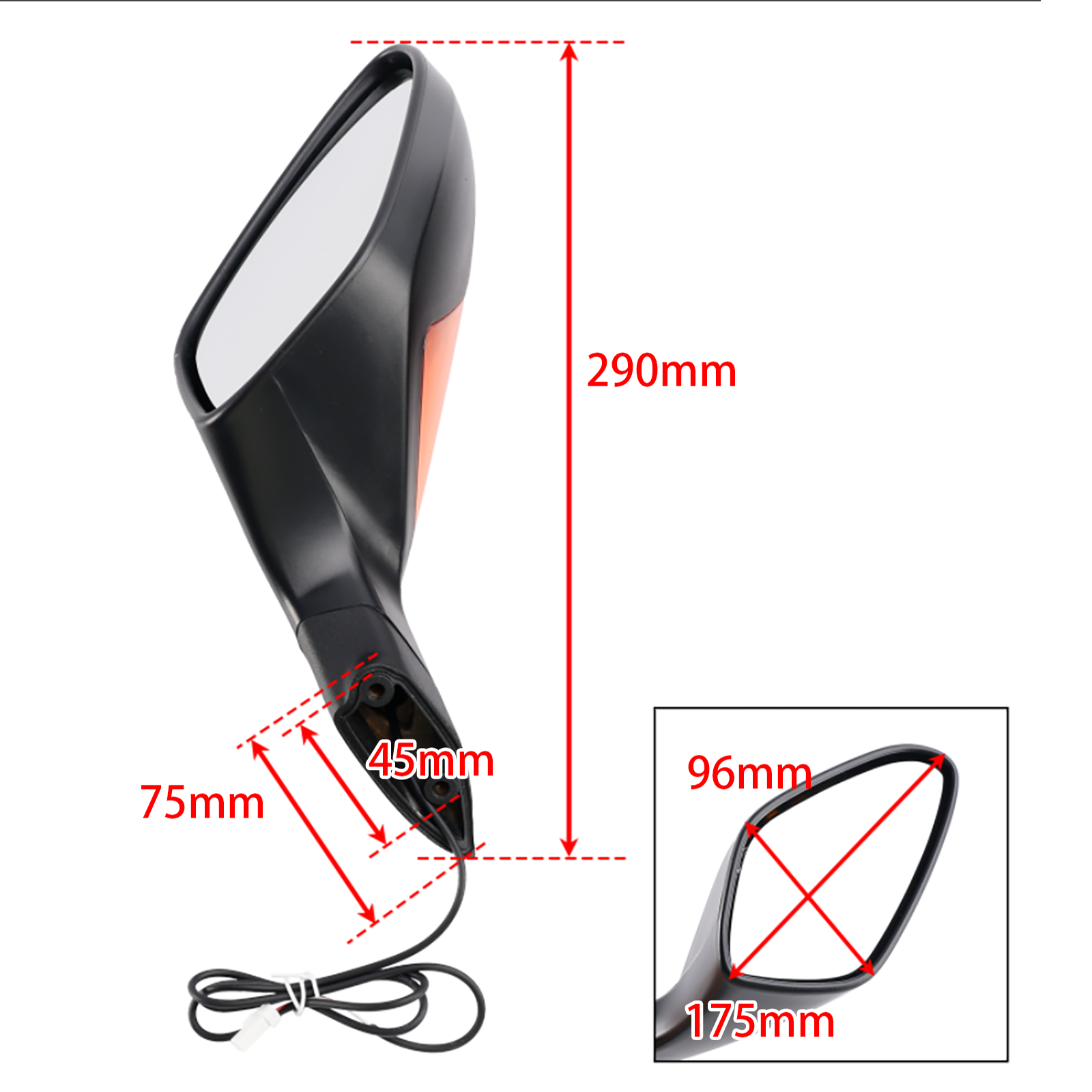 Rearview Mirrors with Indicator For MV Agusta F3 675 2012-2018 F3 800 2013-2018