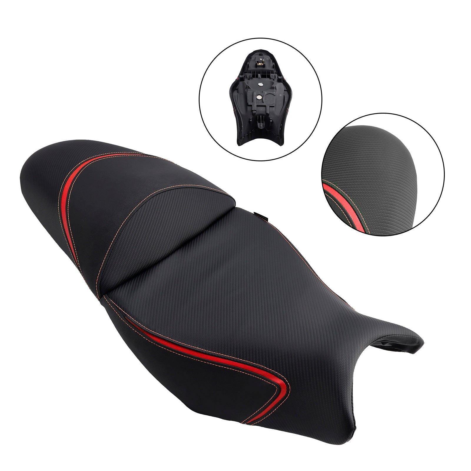 2022-2024 Kawasaki Versys650 Rider Passenger Seat Front Rear Cushion Red