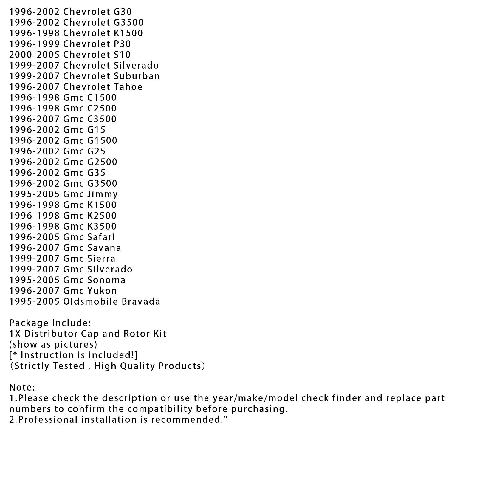 DR475 D328A Ignition Distributor Cap & Rotor Kit For Chevy Cadillac GMC V6 4.3L