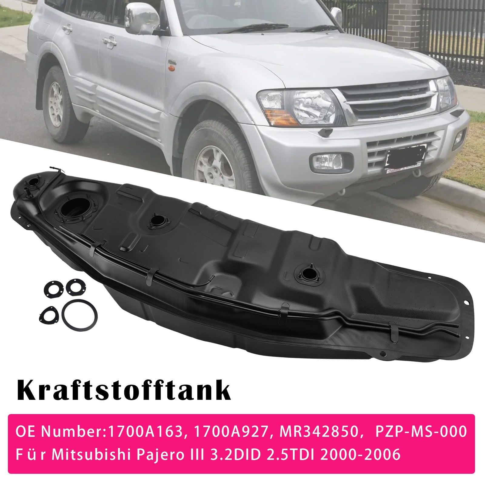 2000/04-2006/12 Mitsubishi Pajero III Canvas Top侈V6W, V7W佩3.2 DI-D Fuel Tank 1700A163 MR342850