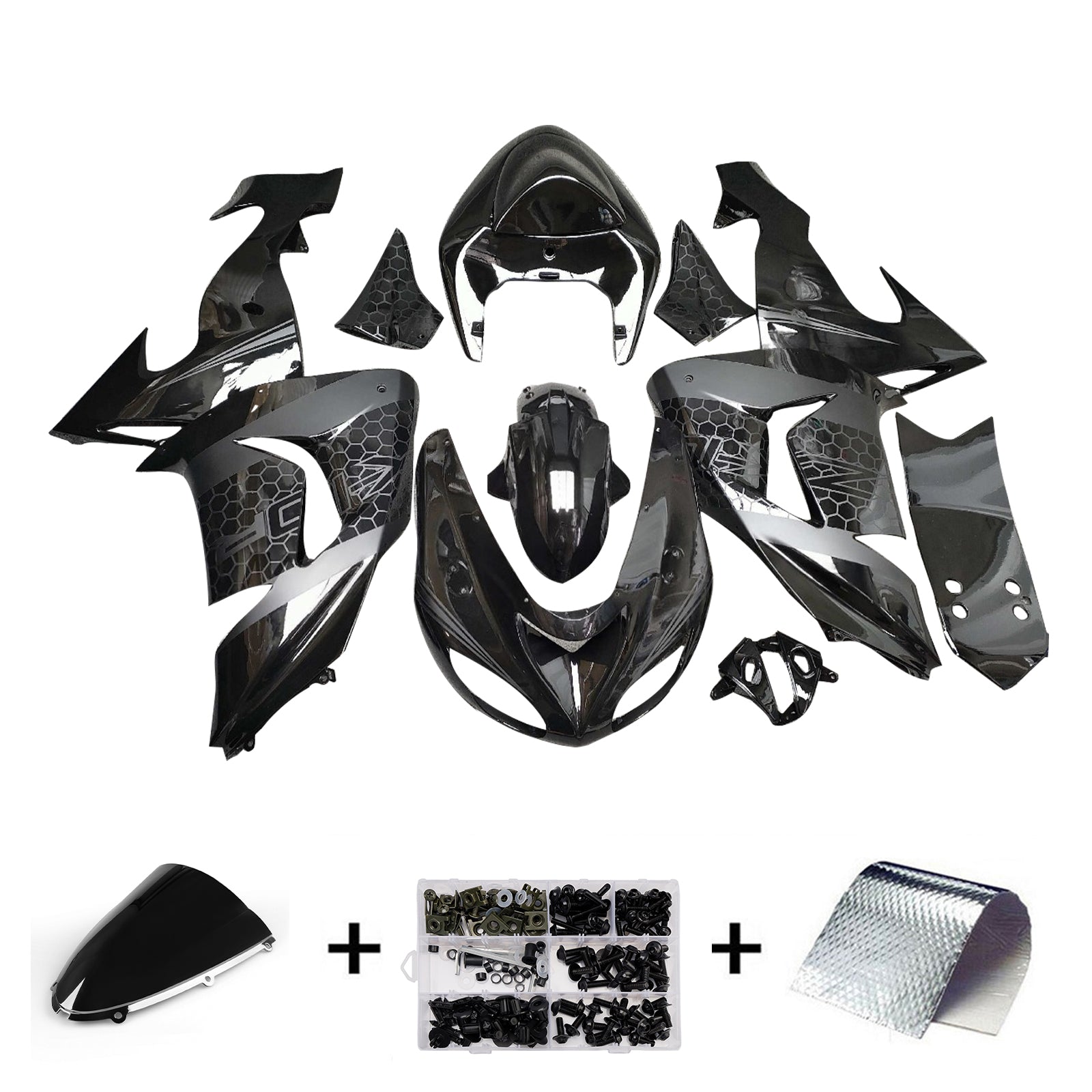 Injection Fairing Kit Bodywork Plastic ABS fit For Kawasaki ZX10R 2006-2007