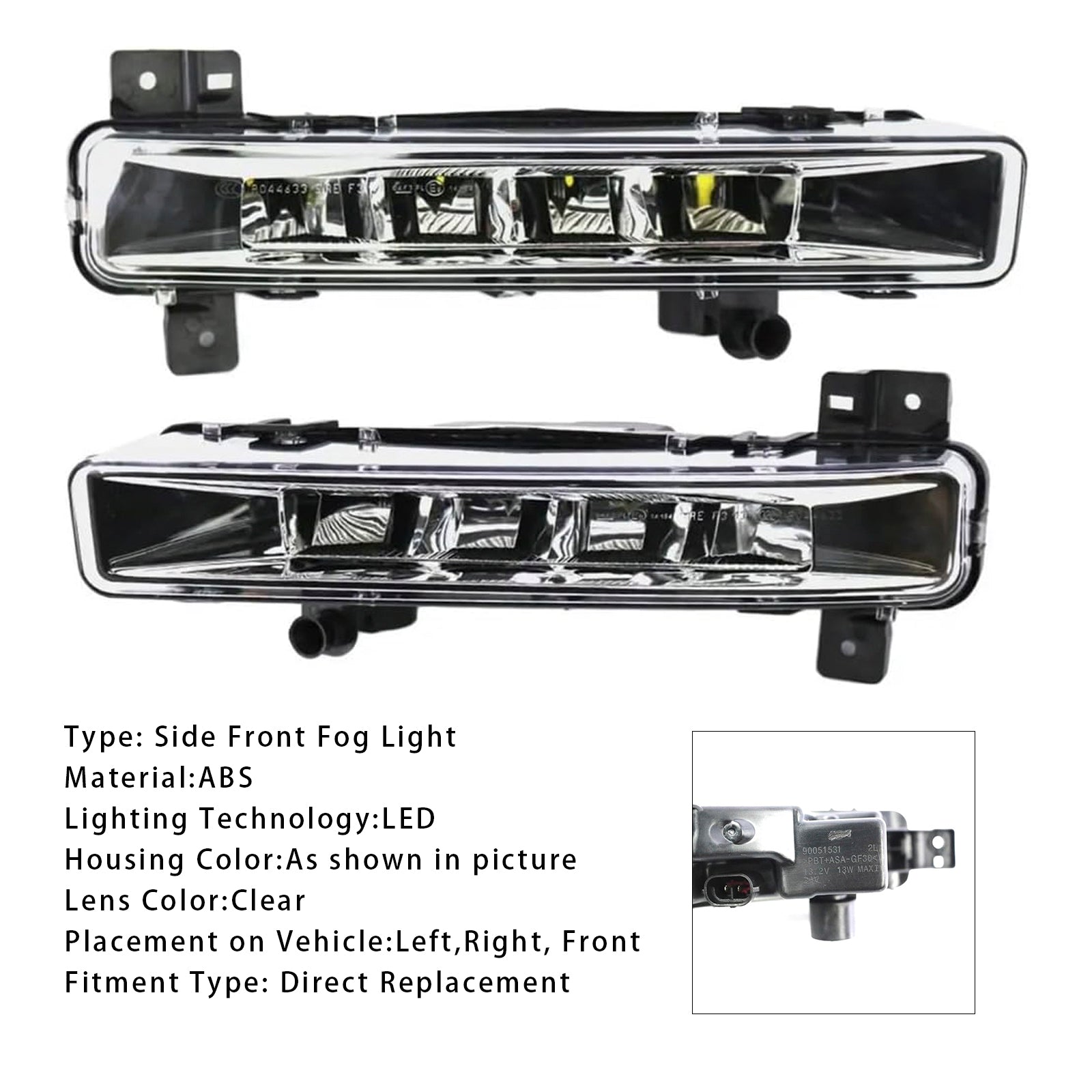Pair LED Front Daytime Running Fog Light For BMW G30 G38 17-19 63177349131