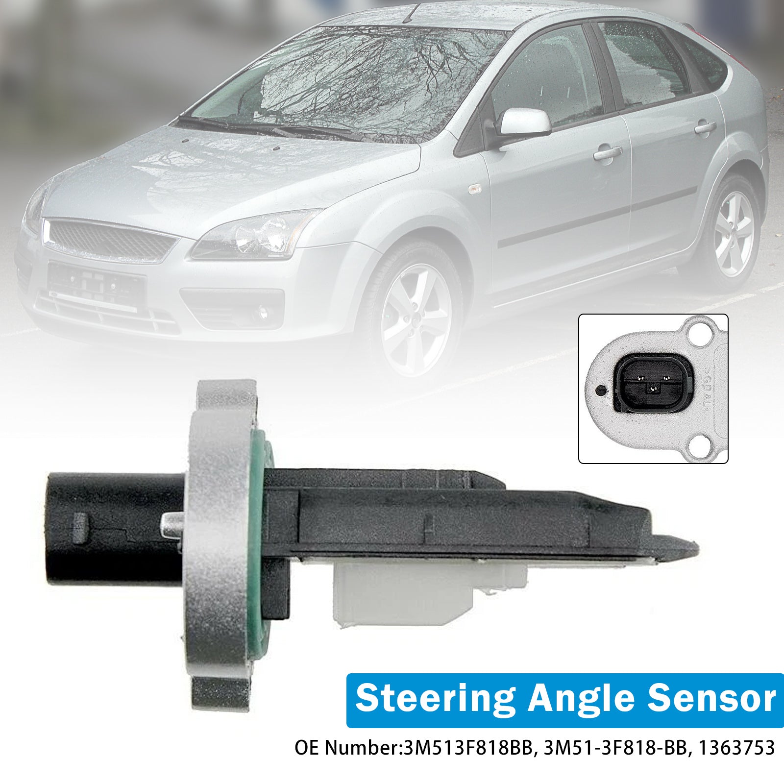 Steering Angle Sensor 3M513F818BB For Ford C-Max (DM2) Focus Mk2 2004-2012