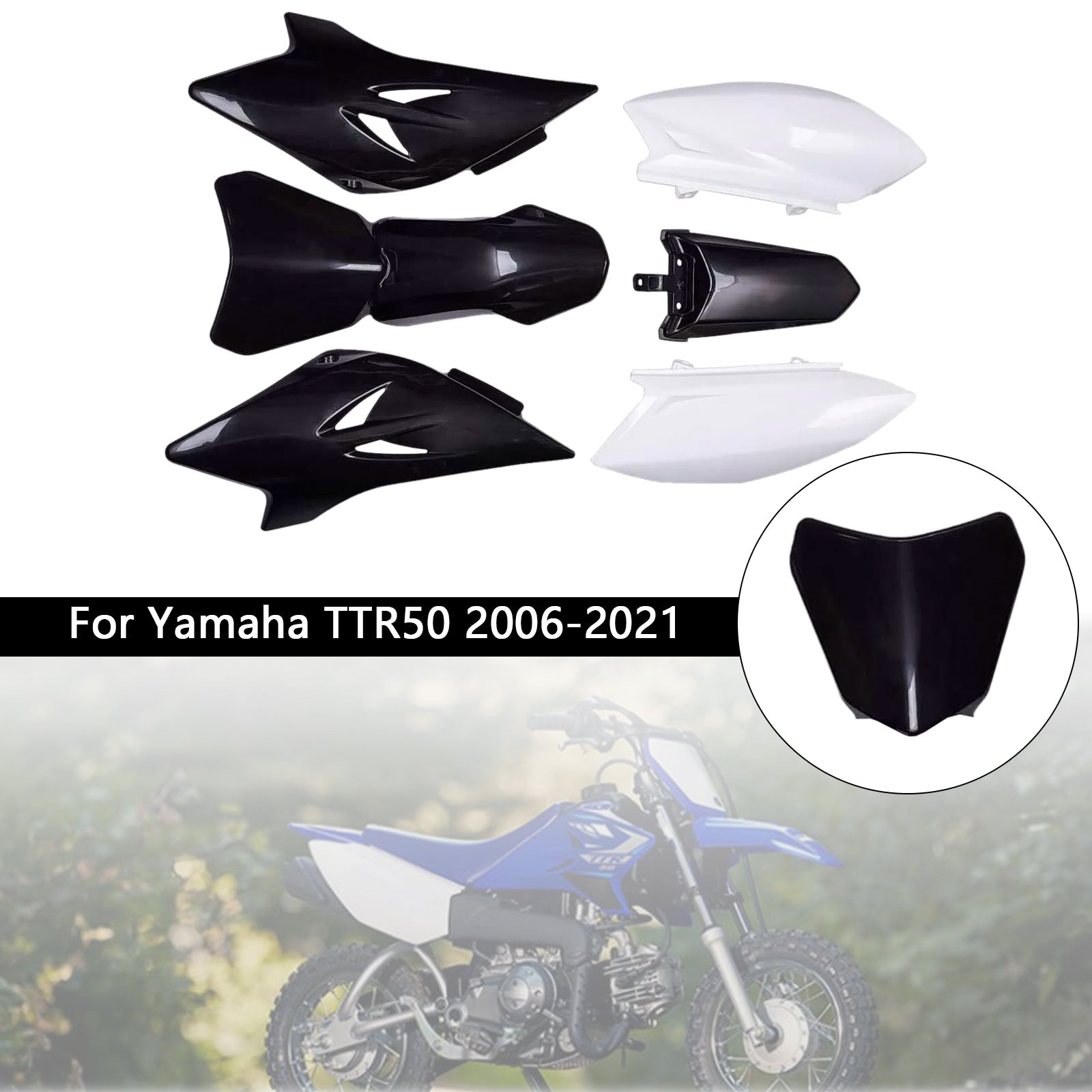 2006-2021 Yamaha TTR50 Body Plastic Kit Front Rear Fender Fairing