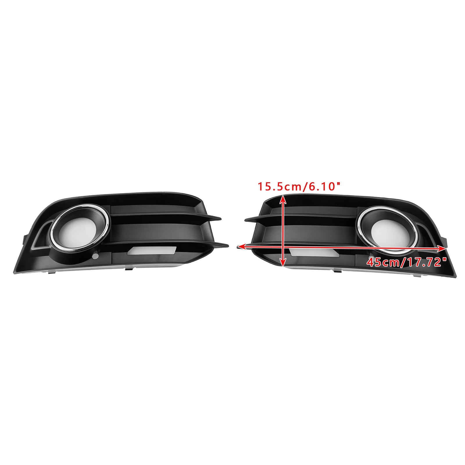 2011-2014 Audi A1 8X 2PCS Fog Light Grille Front Bumper Grill Cover