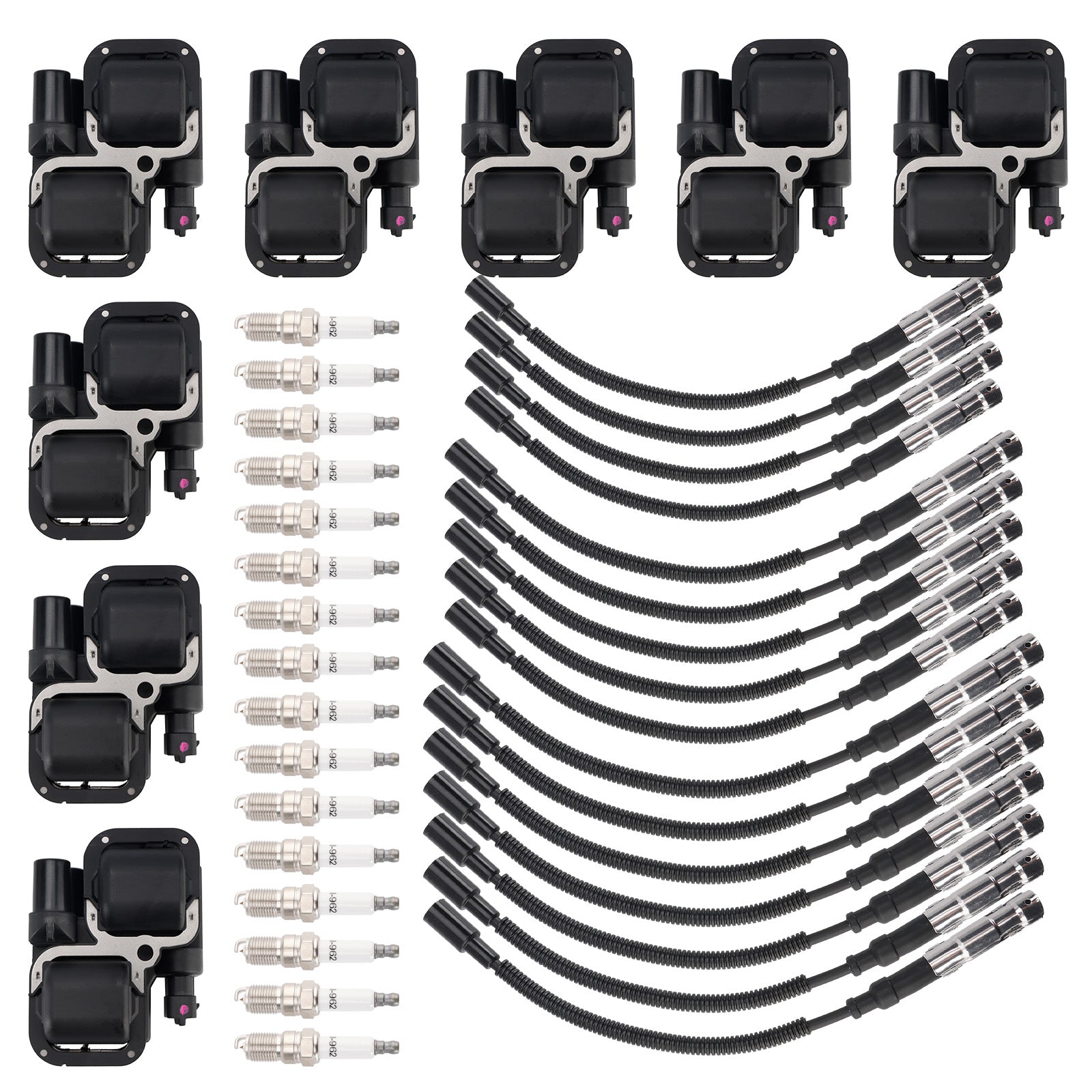 2001-2004 Mercedes Benz SLK230 8x Ignition Coil+16x Spark plug +16x Wire Set UF359 0001587303