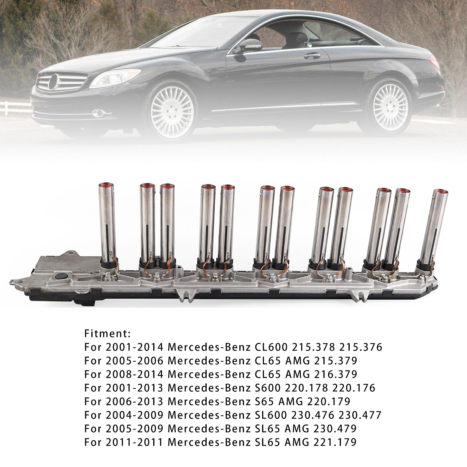 New Right Coil Pack Spark Plug Connectors Ignition A2751500480 For Mercedes S600