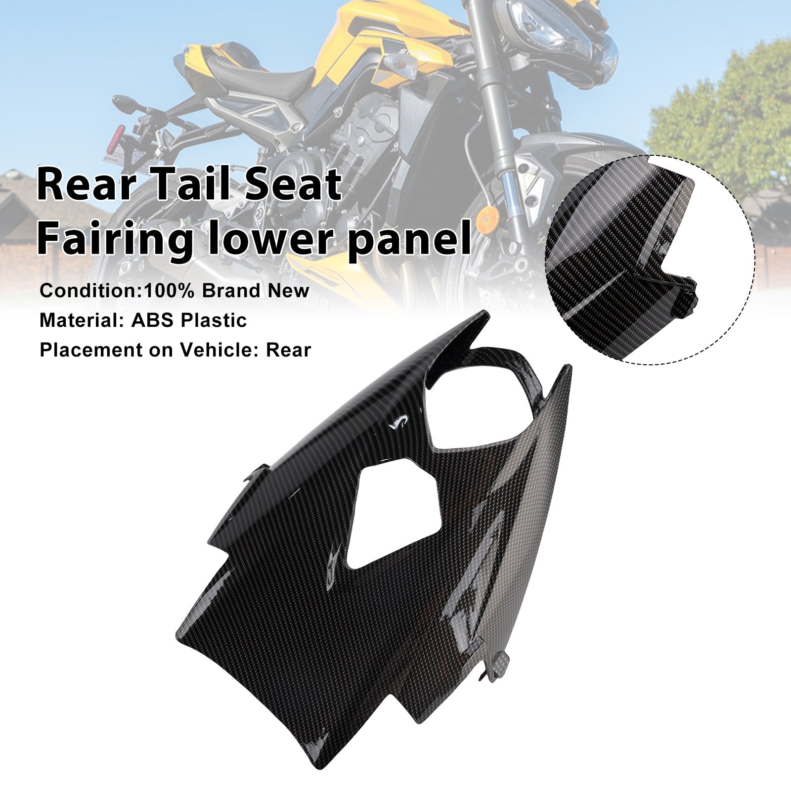 2020-2025 For Triumph Street Triple 765 R Rear Tail Seat Fairing lower panel