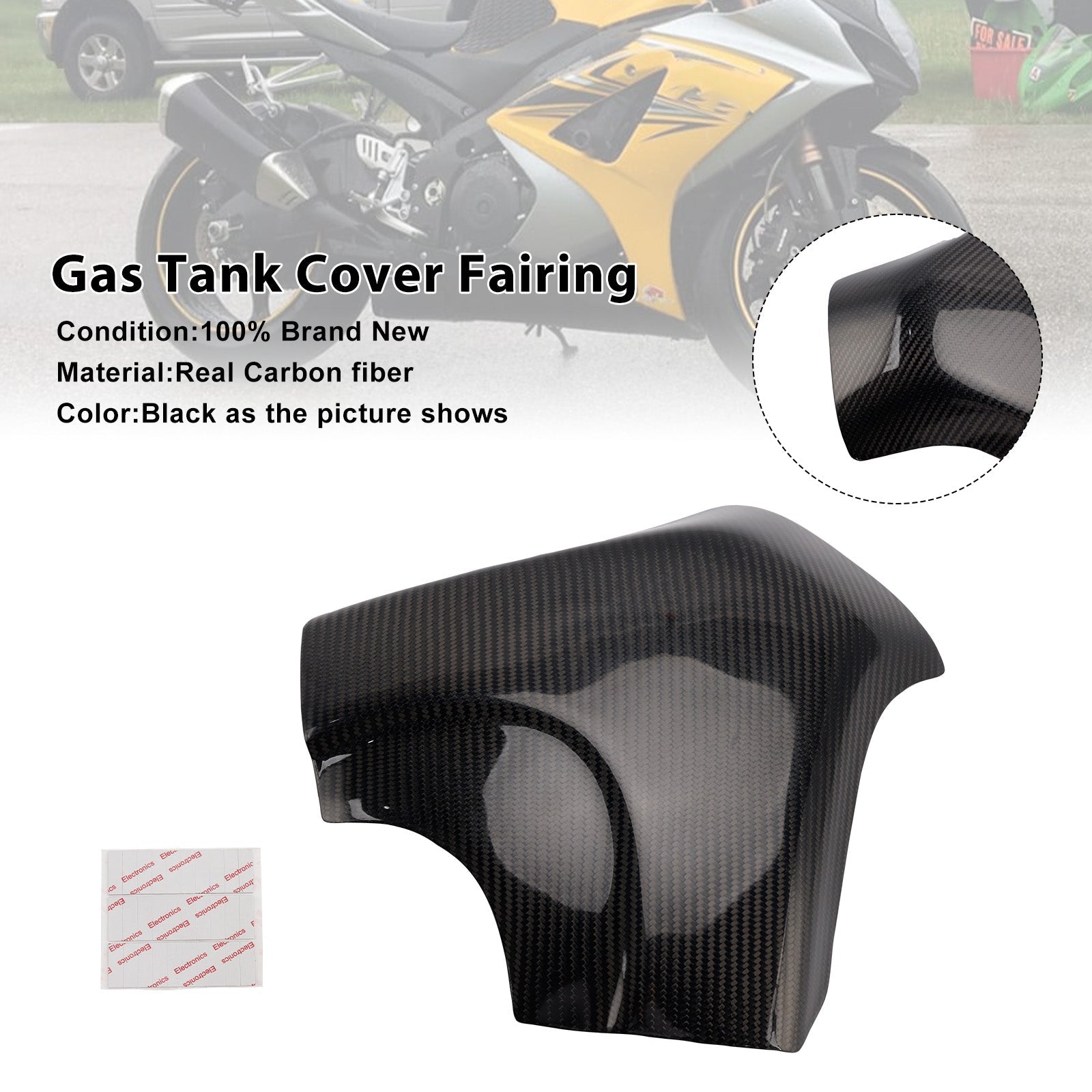 Real Carbon Fiber Tank Cover Fairing For Suzuki GSXR1000 2007-2008