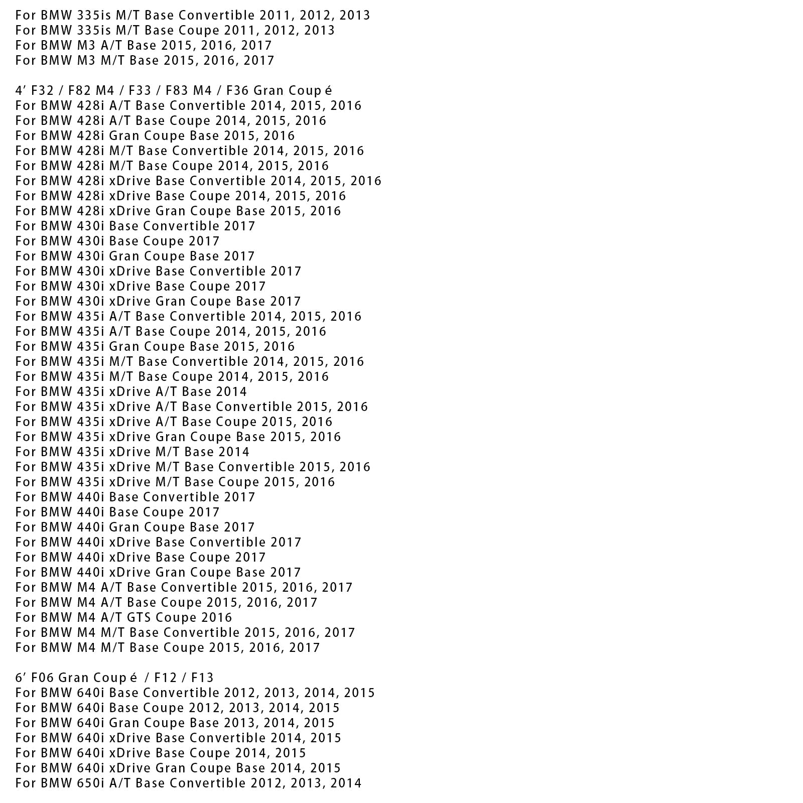 2Pcs Headlight LED Light Insert Diode Module For BMW 428i 435i 2014-2016