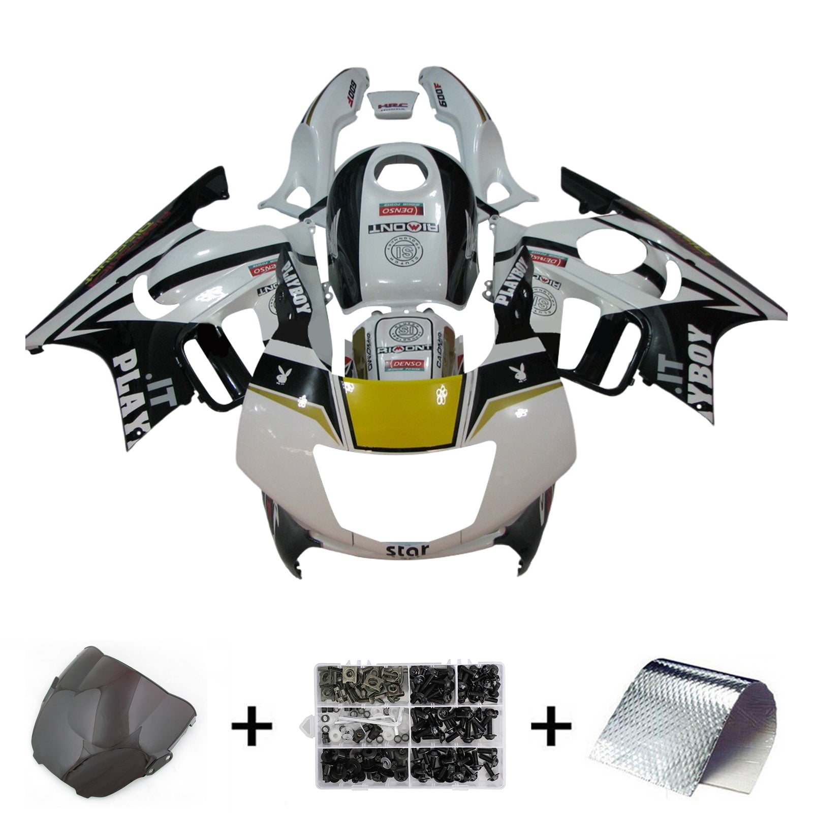 혼다 CBR600 F3 1995-1996 페어링 키트 차체 플라스틱 복근